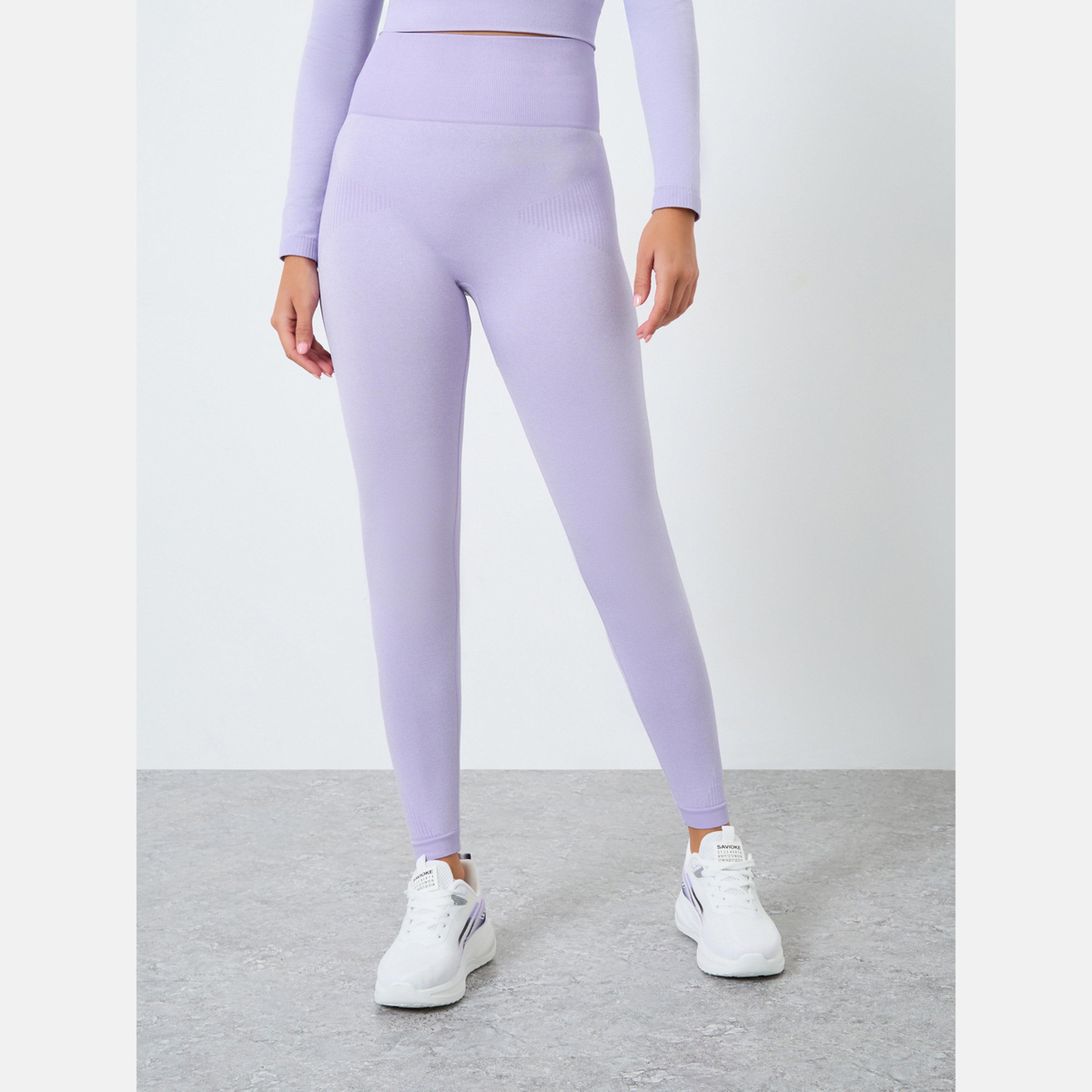 ستايلي - طقم بلوزة بأكمام طويلة من الجاكار مع ليقنز/ فيزون-women-clothing-sportswearandactivewear-trackpantsandtracksuits-image-5
