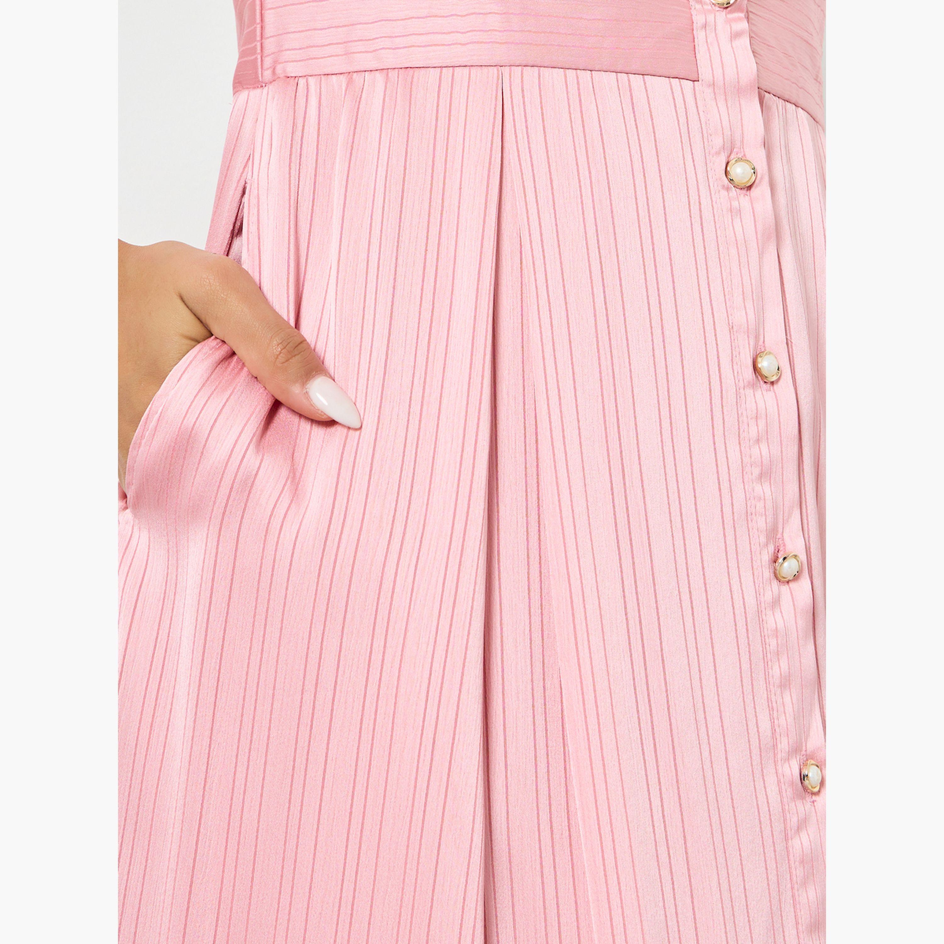 Styli Pink Long Sleeves Shirt Maxi Dress-women-clothing-dresses-image-4