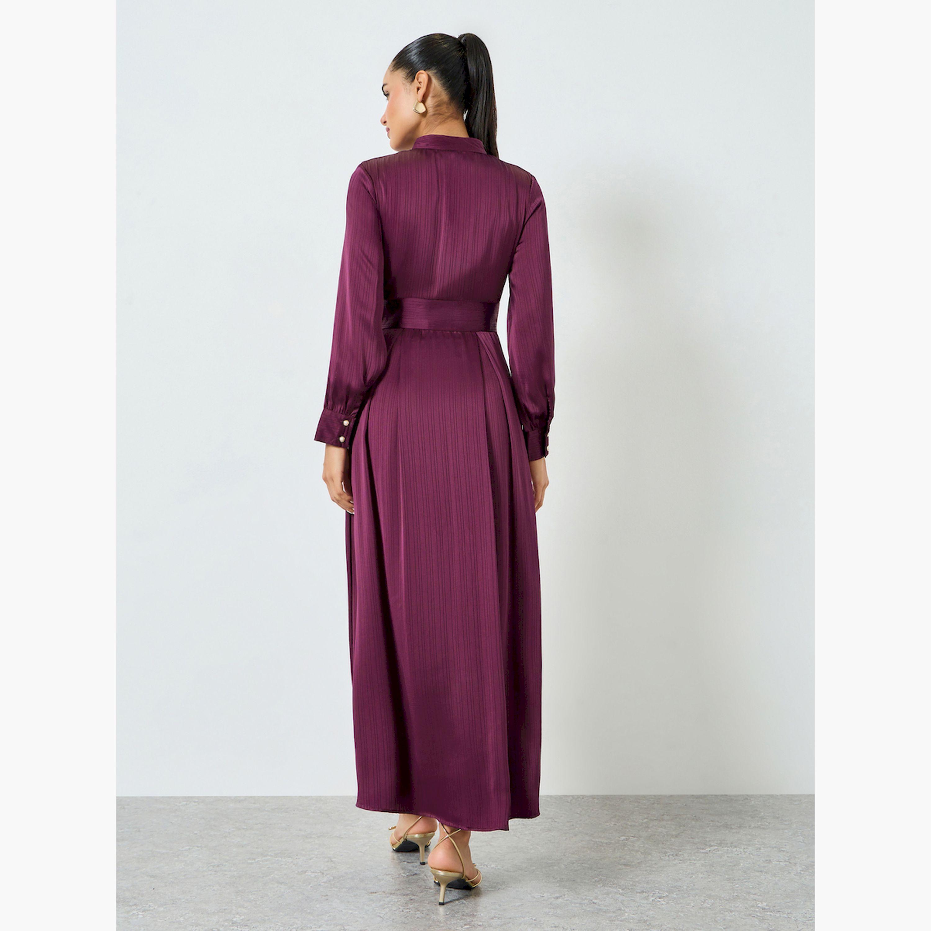 فستان طويل أرجواني بنمط قميص وأكمام طويلة-women-clothing-dresses-image-5