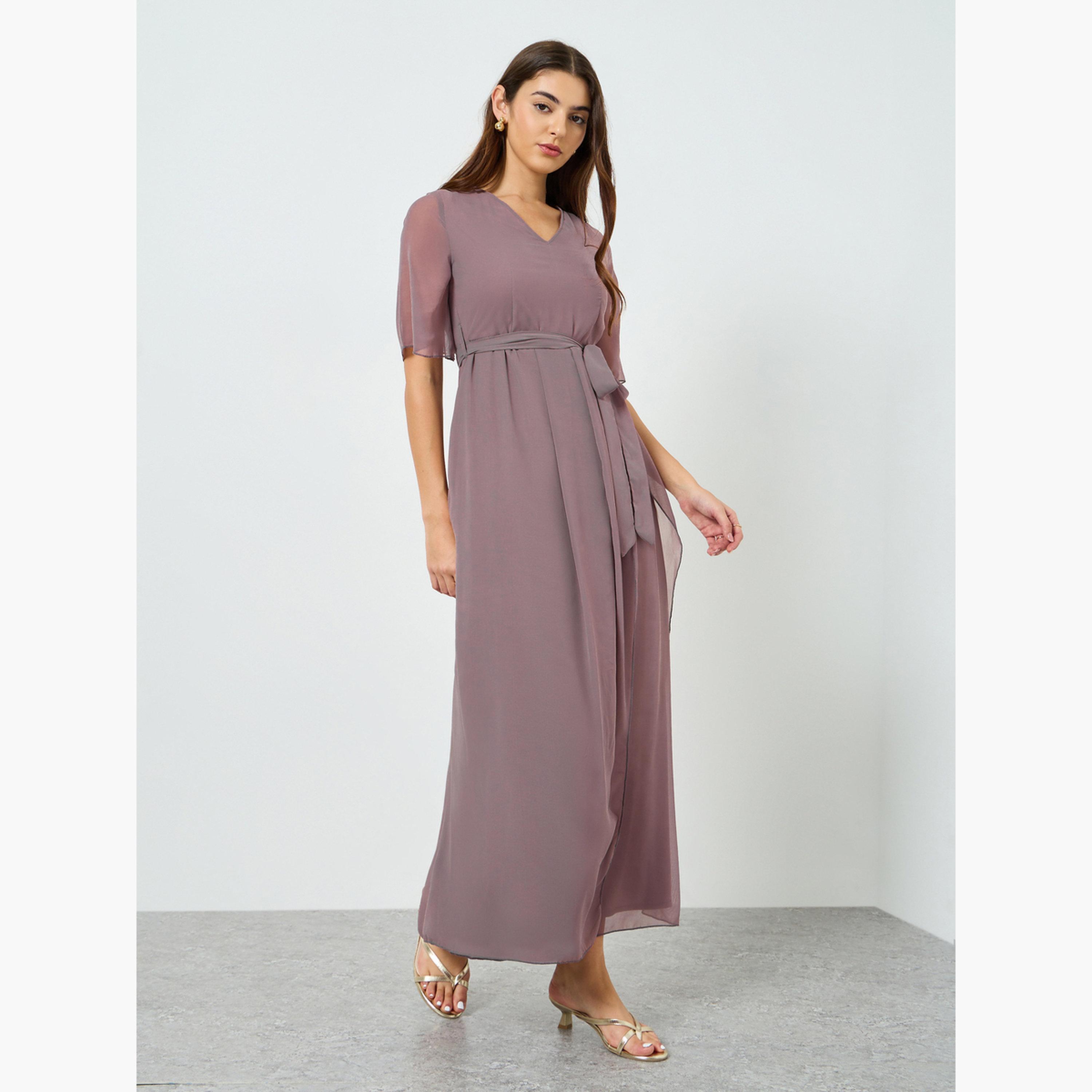 فستان طويل مع رباط خصر-women-clothing-dresses-image-2