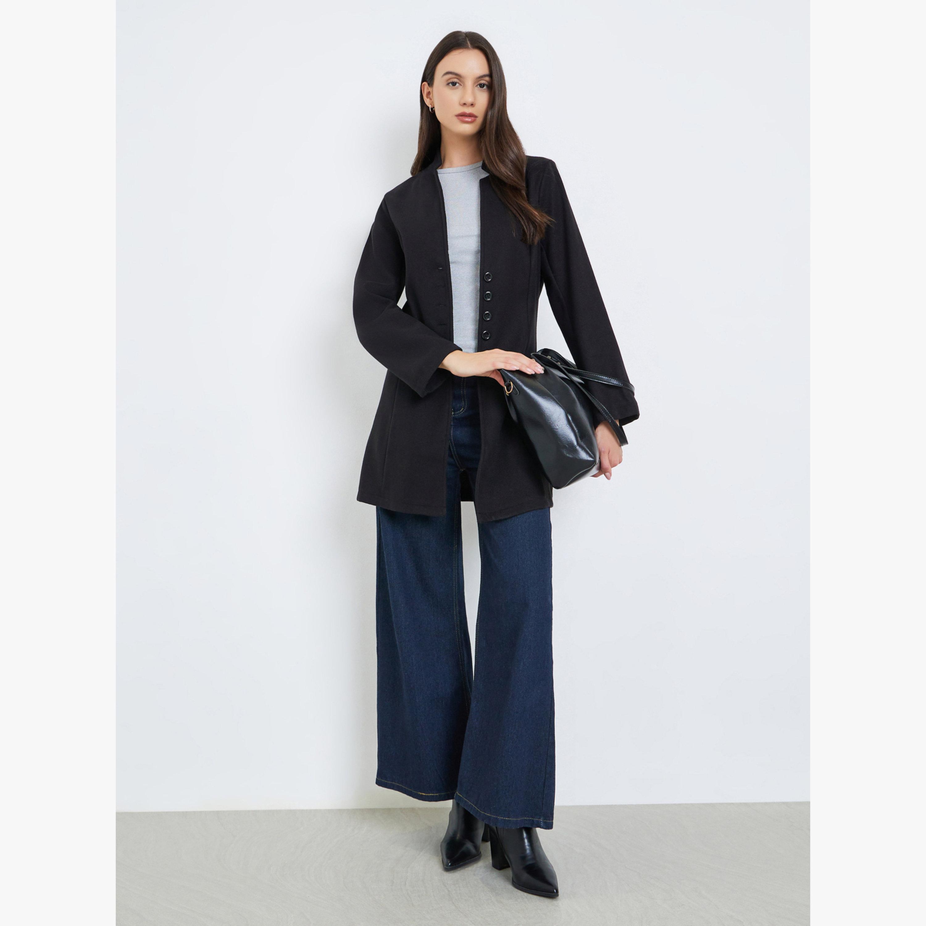 Take Two Women Solid Fitted Long Sleeve Jacket-women-clothing-coatsandjackets-coats-image-2