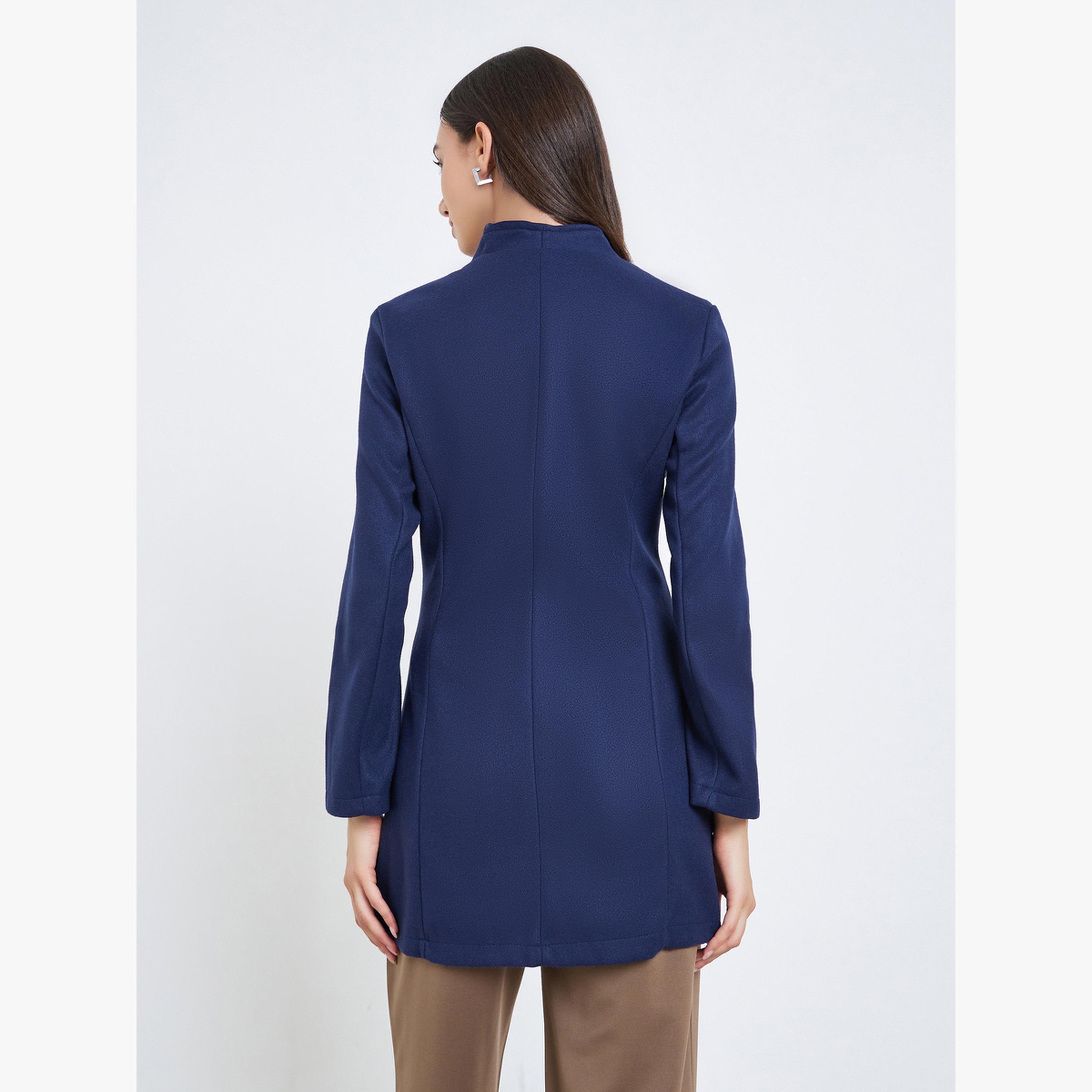 جاكيت نسائي كحلي ضيق بأكمام طويلة-women-clothing-coatsandjackets-coats-image-5
