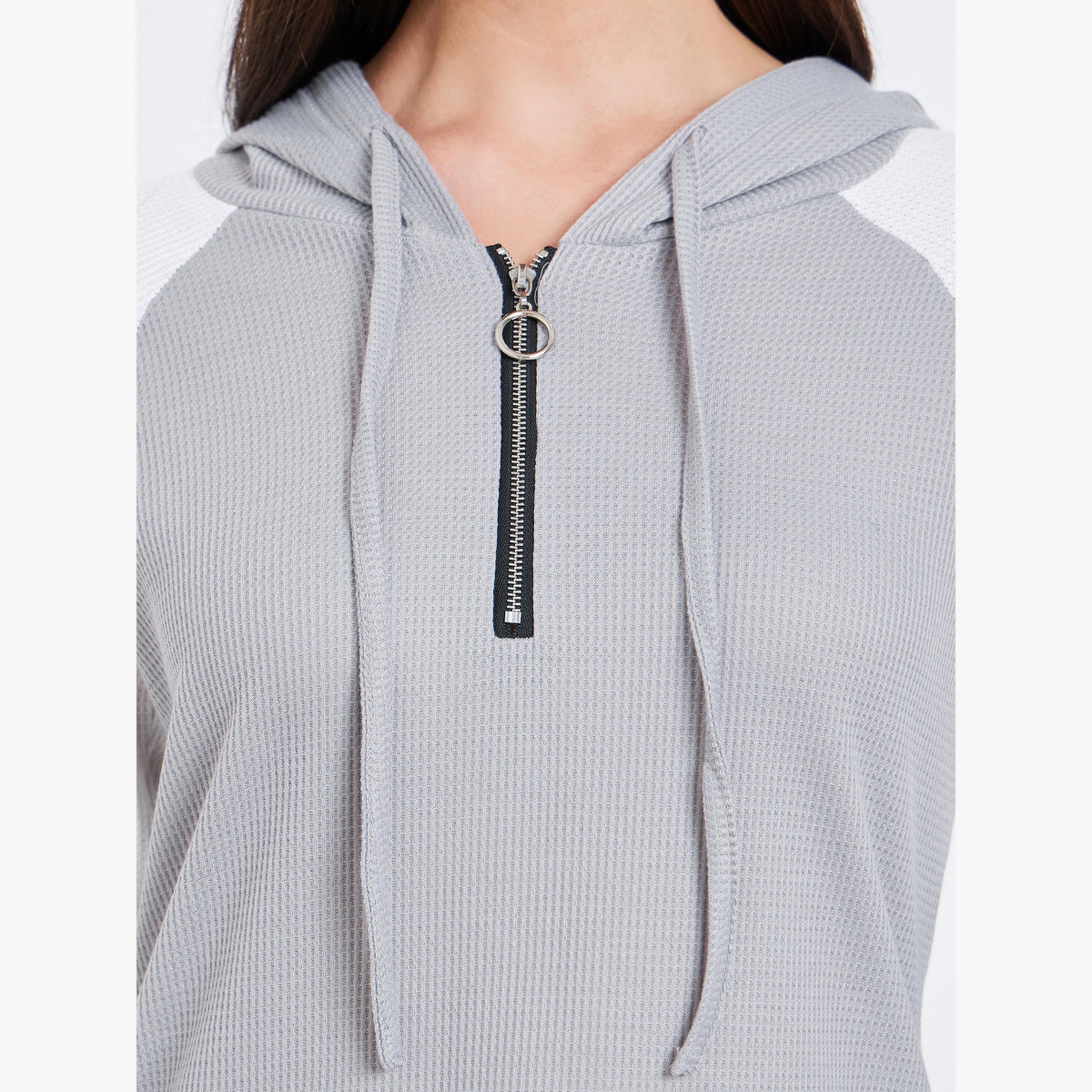 Take Two Grey Raglan Sleeve Hoodie-women-clothing-hoodiesandsweatshirts-hoodies-image-3