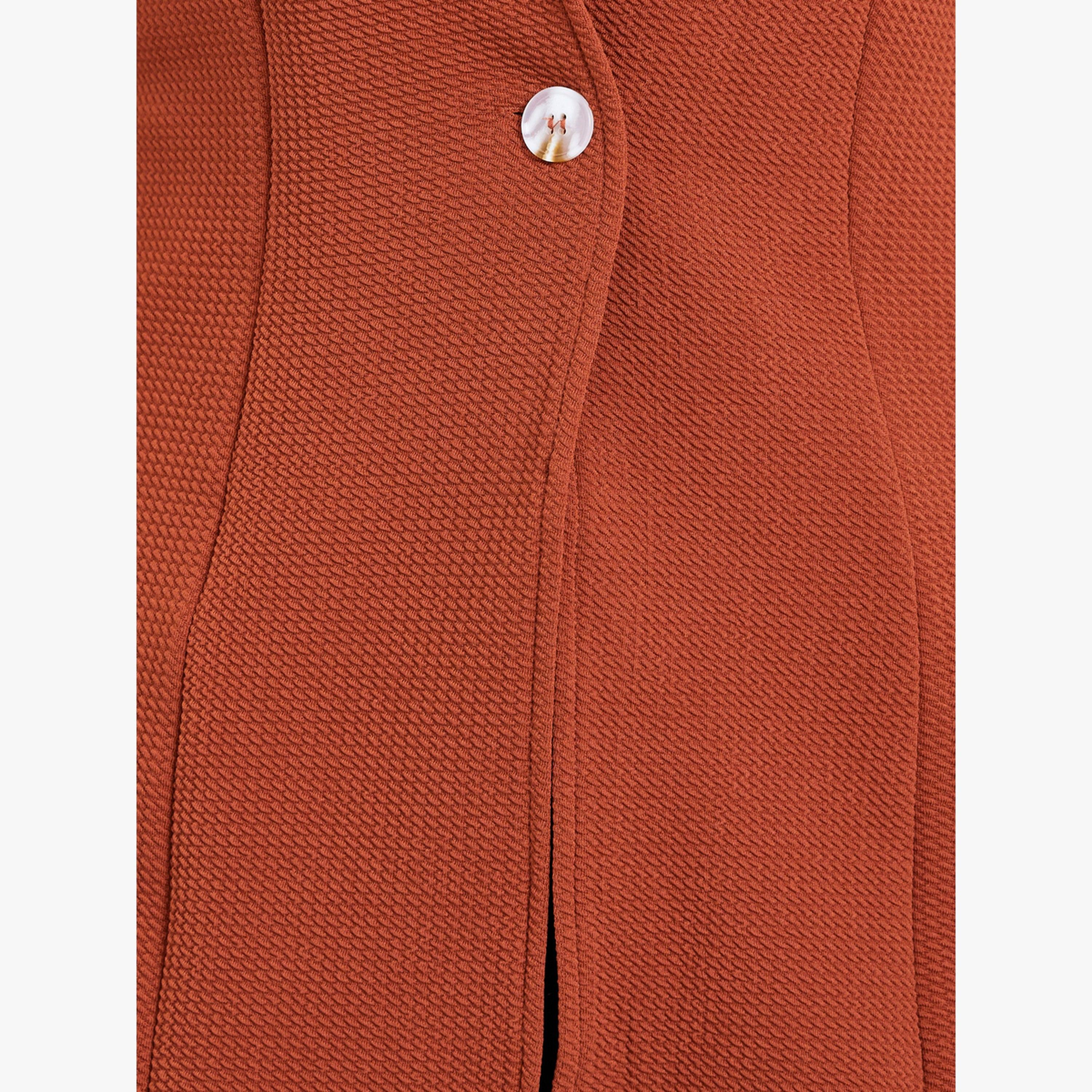 بليزر ضيق بنقشة بارزة بلون صدئ-women-clothing-coatsandjackets-blazers-image-2