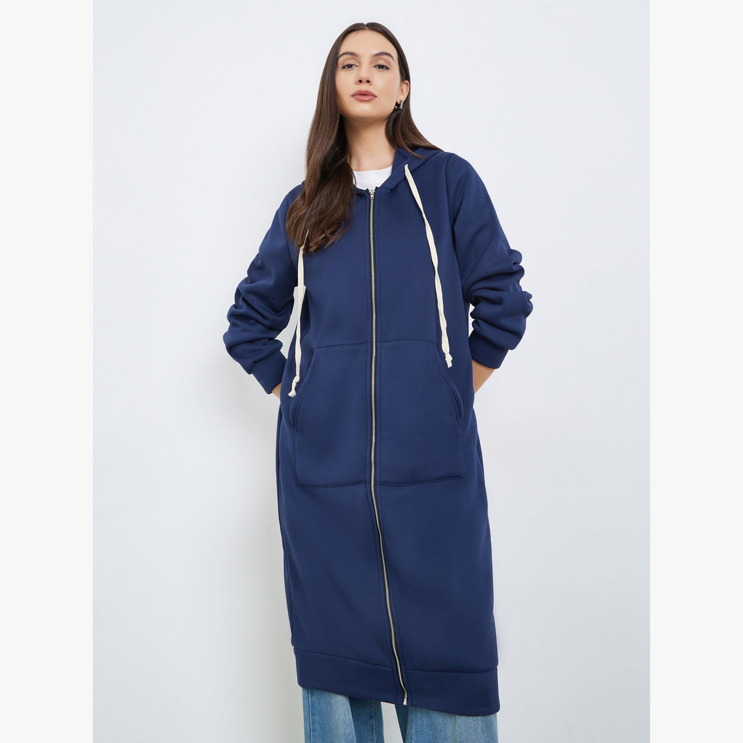 جاكيت هودي نسائي بسحاب سادة وجيوب-women-clothing-hoodiesandsweatshirts-hoodies-image-3