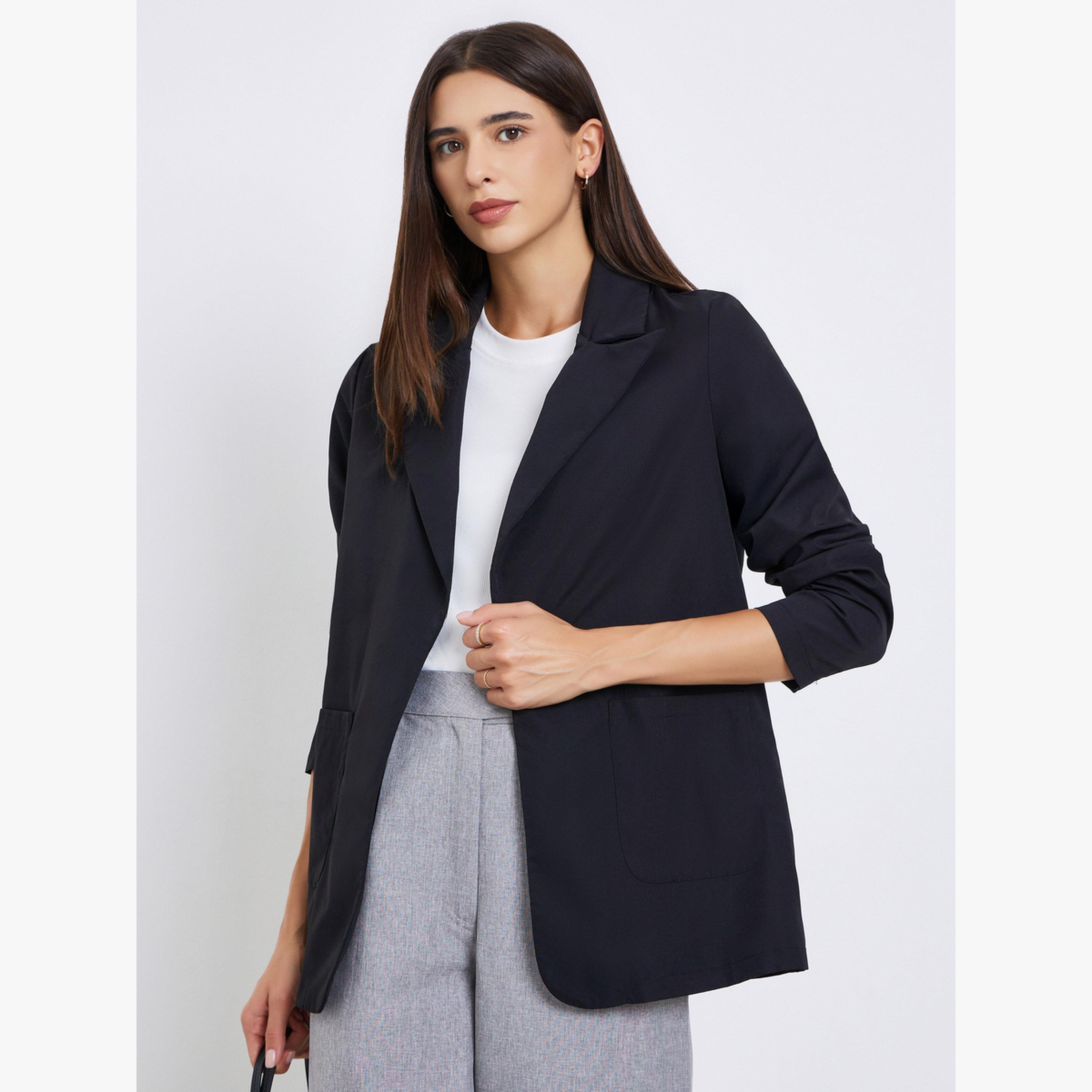 Take Two Solid Pocket Detail Long Sleeve Blazer-women-clothing-coatsandjackets-blazers-image-1