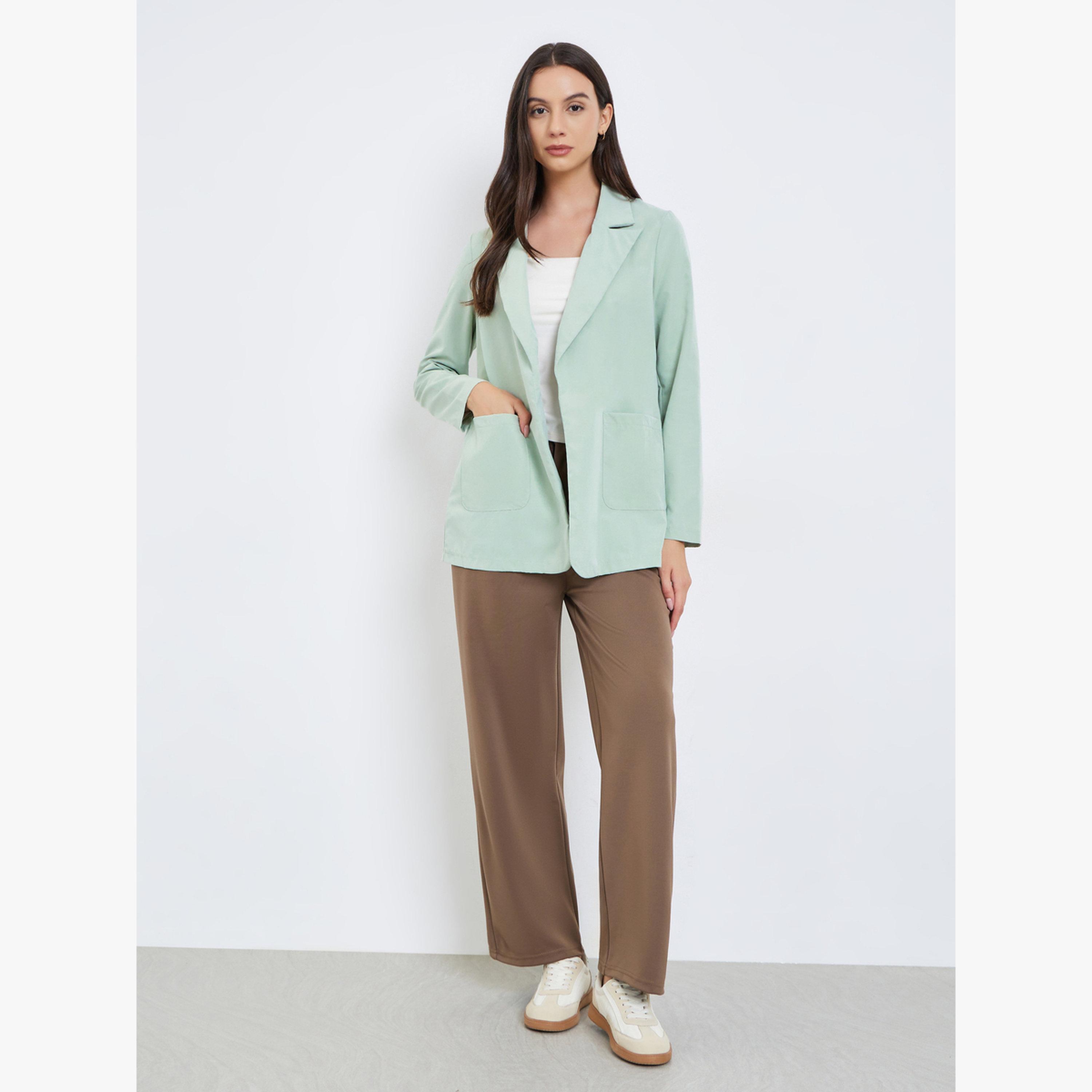 Take Two Women Solid Pocket Detail Long Sleeve Blazer-women-clothing-coatsandjackets-blazers-image-2