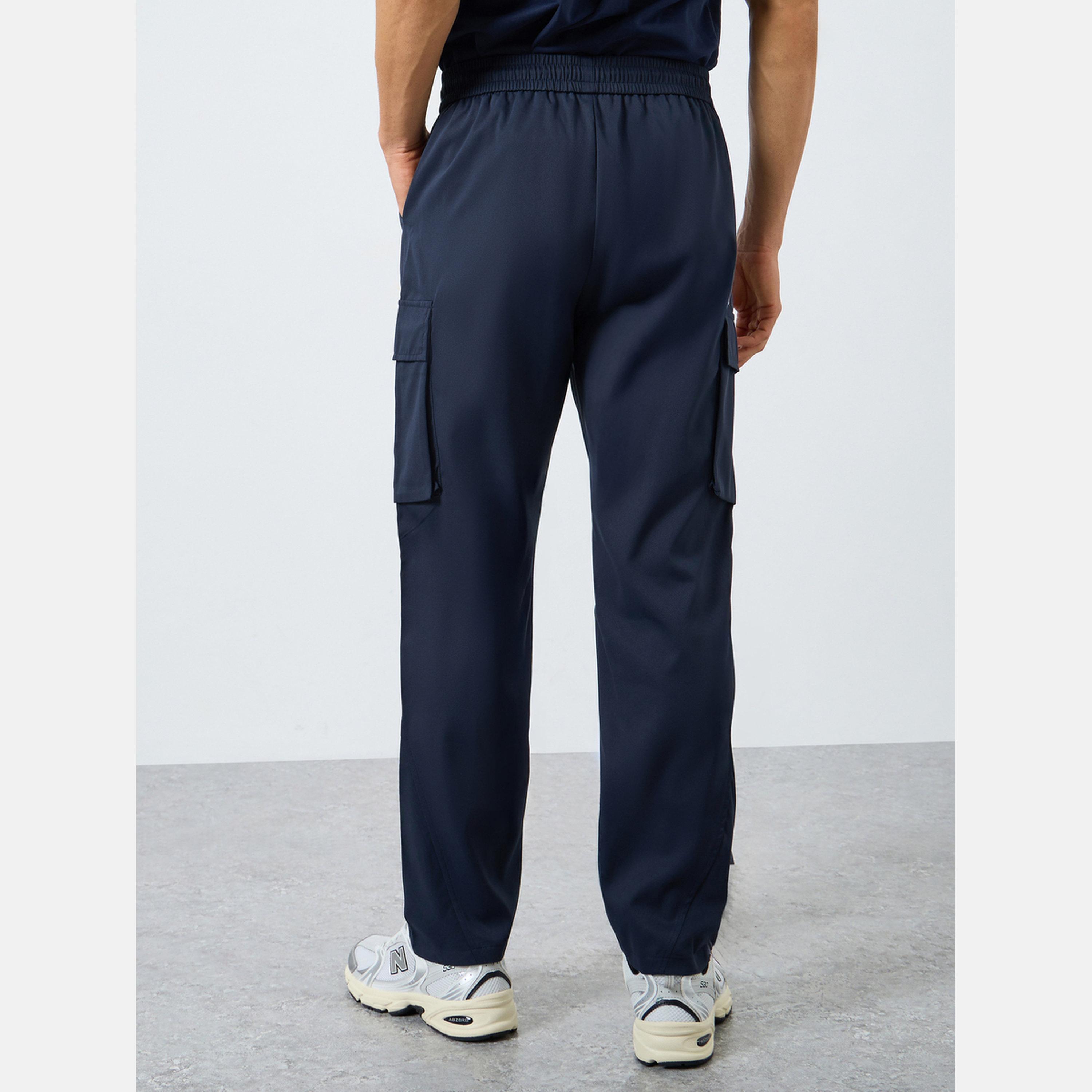 Take Two Men Navy Cargo Pants with Drawstring-men-clothing-bottoms-joggers-image-4