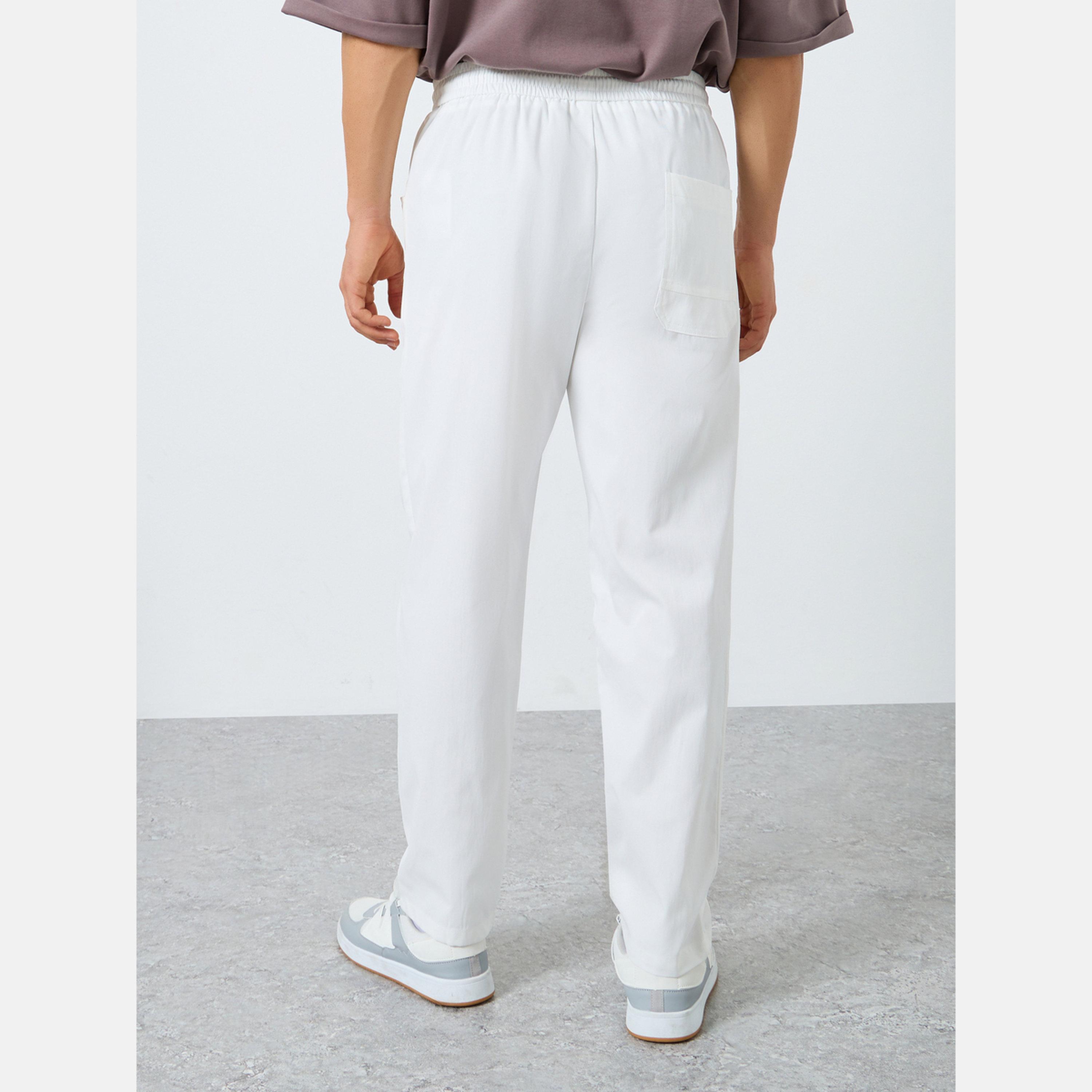 Take Two Men Solid Drawstring Waist Straight Leg Pants-men-clothing-bottoms-joggers-image-4
