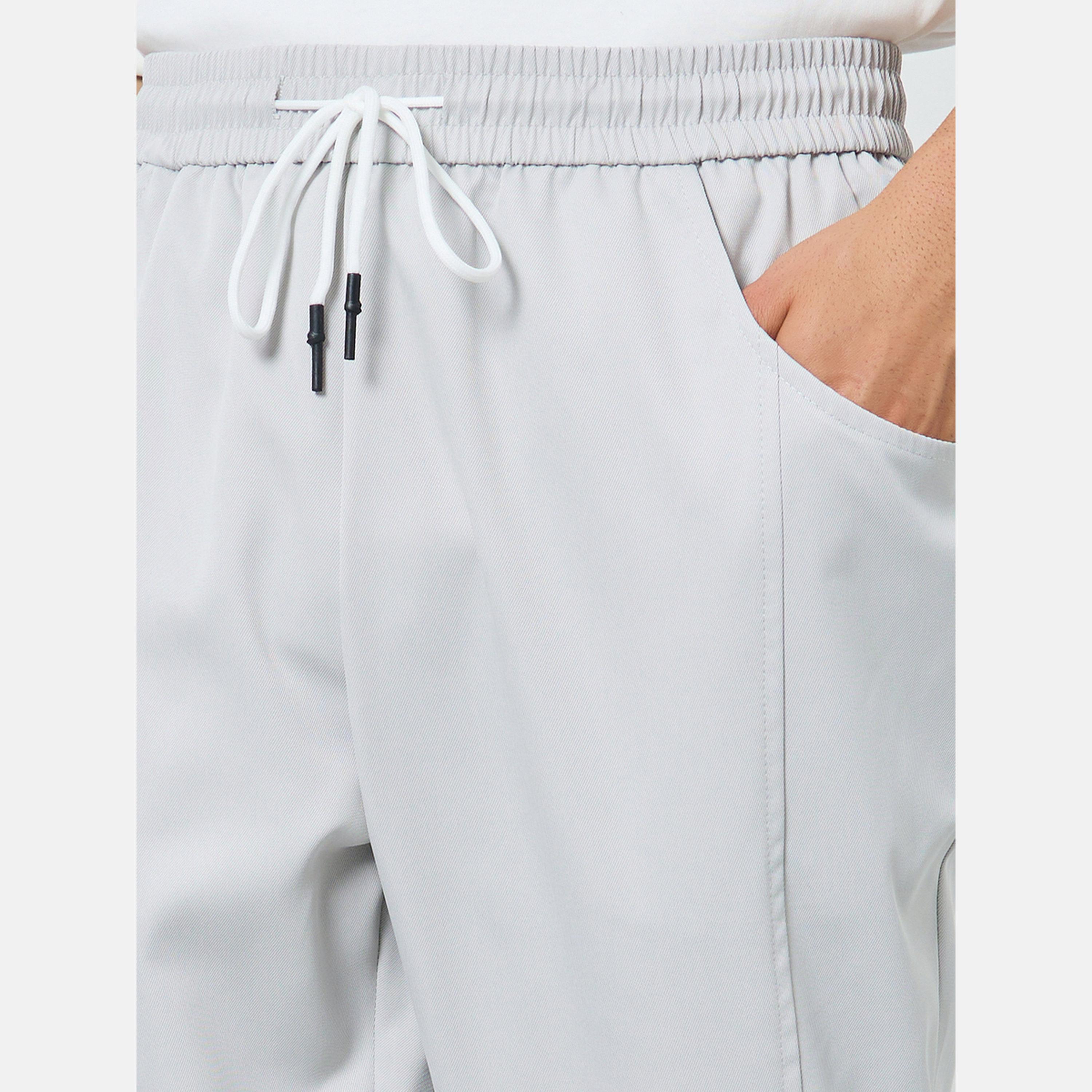 Take Two Men Grey Drawstring Straight Leg Trousers-men-clothing-bottoms-trousersandchinos-trousers-image-3