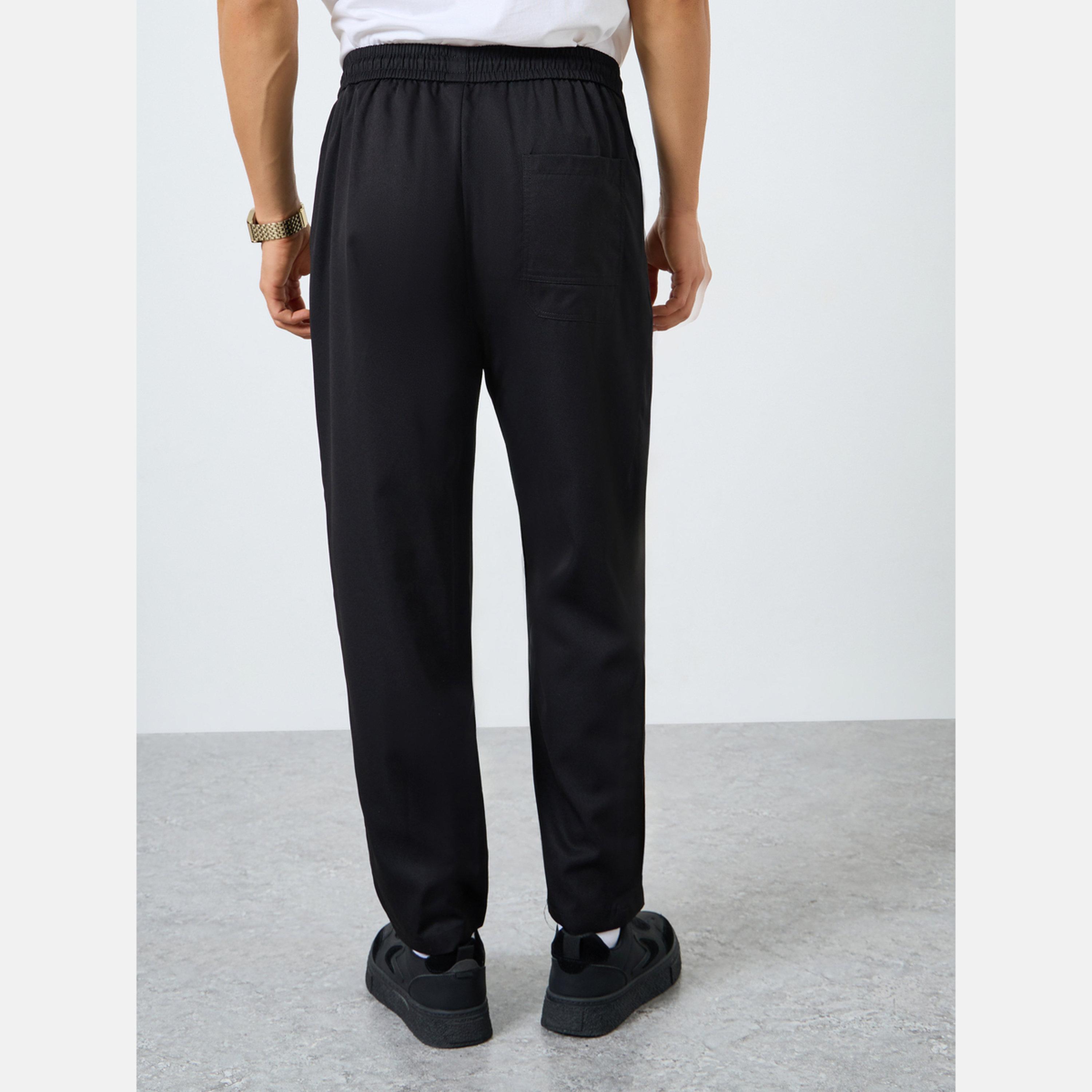 Take Two Men Solid Drawstring Waist Straight Leg Pants-men-clothing-bottoms-joggers-image-4