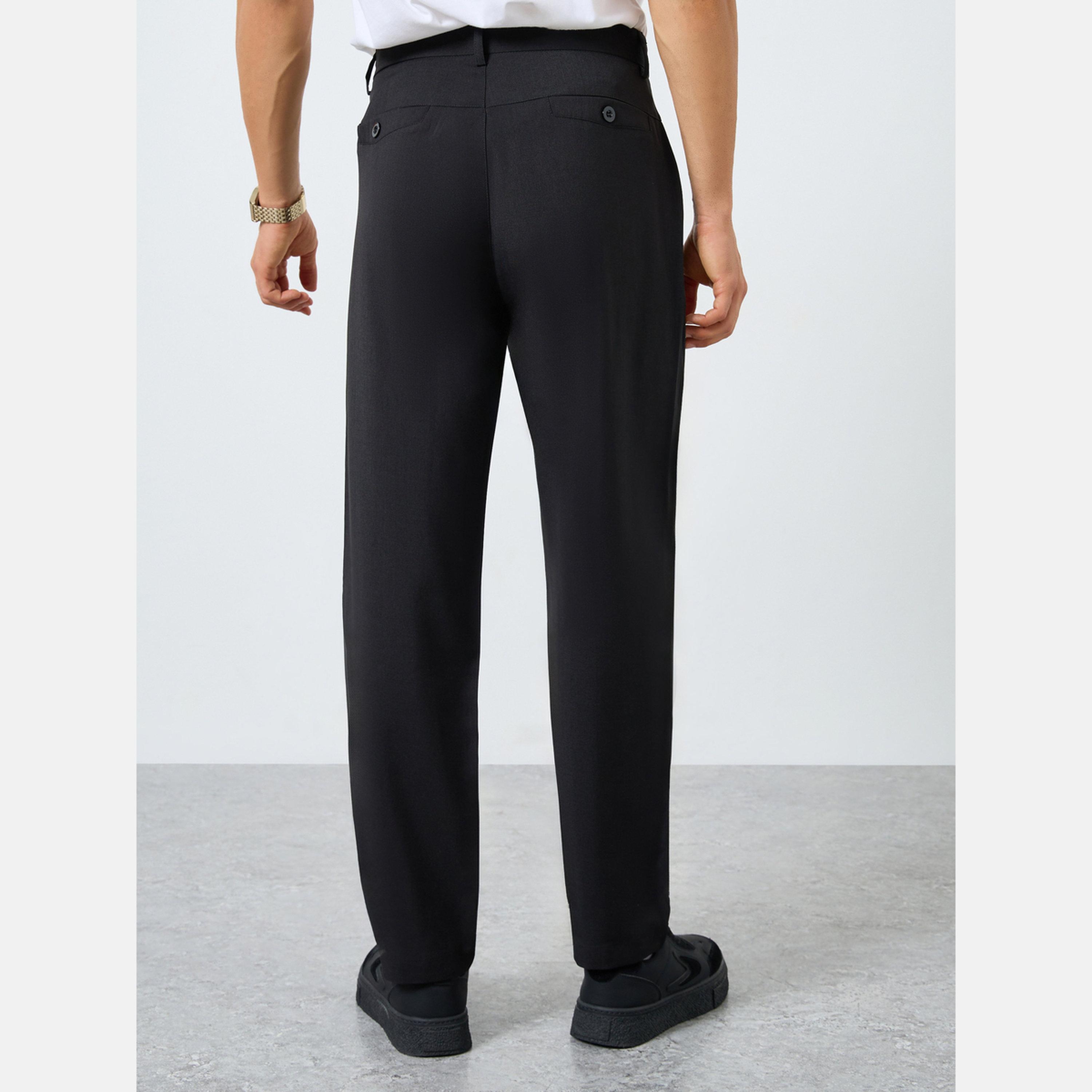 تيك تو - بنطال رجالي سادة بجيوب مائلة وساق مستقيمة-men-clothing-bottoms-trousersandchinos-trousers-image-4