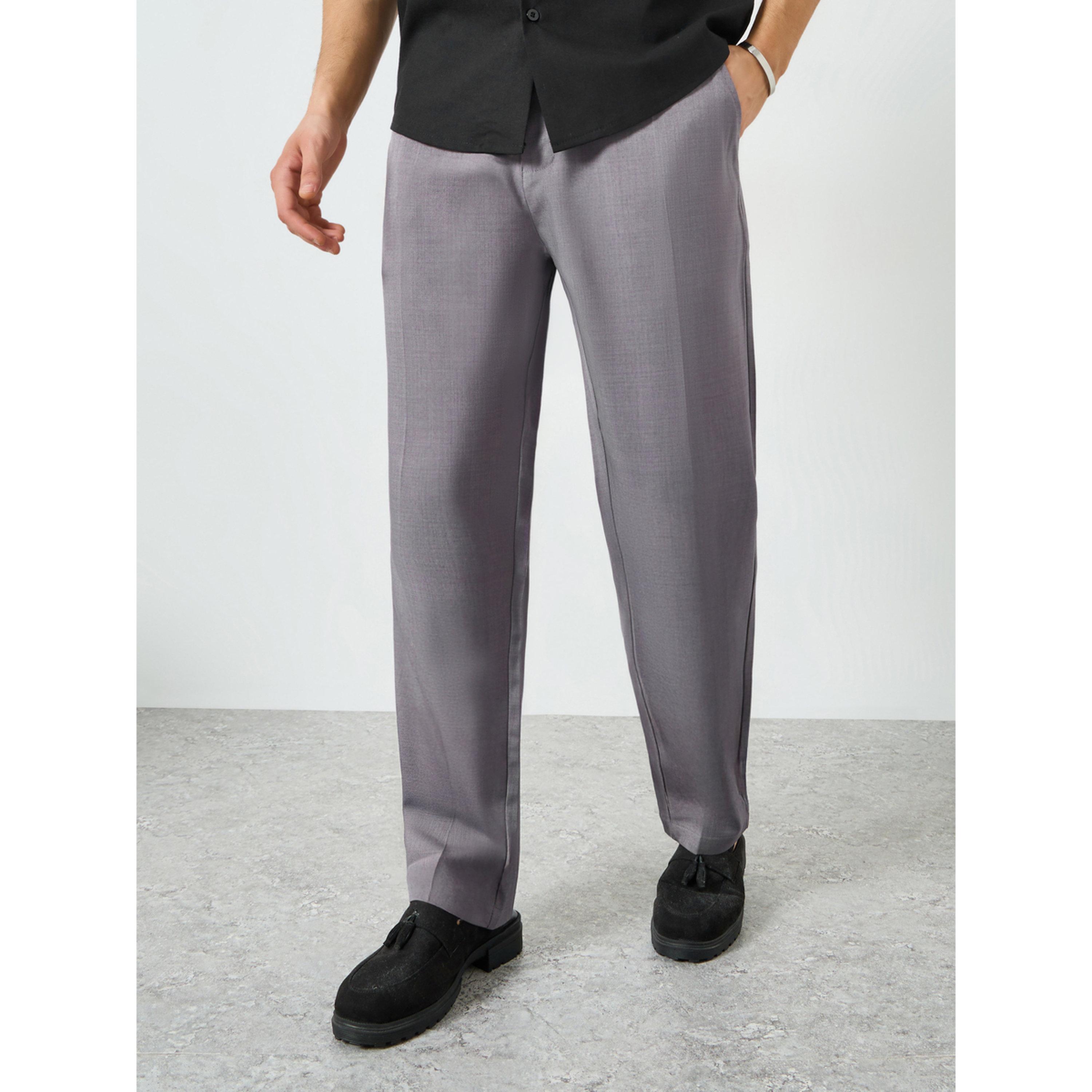 Take Two Men Charcoal Gray Slant Pocket Straight Leg Pants-men-clothing-bottoms-trousersandchinos-trousers-image-1