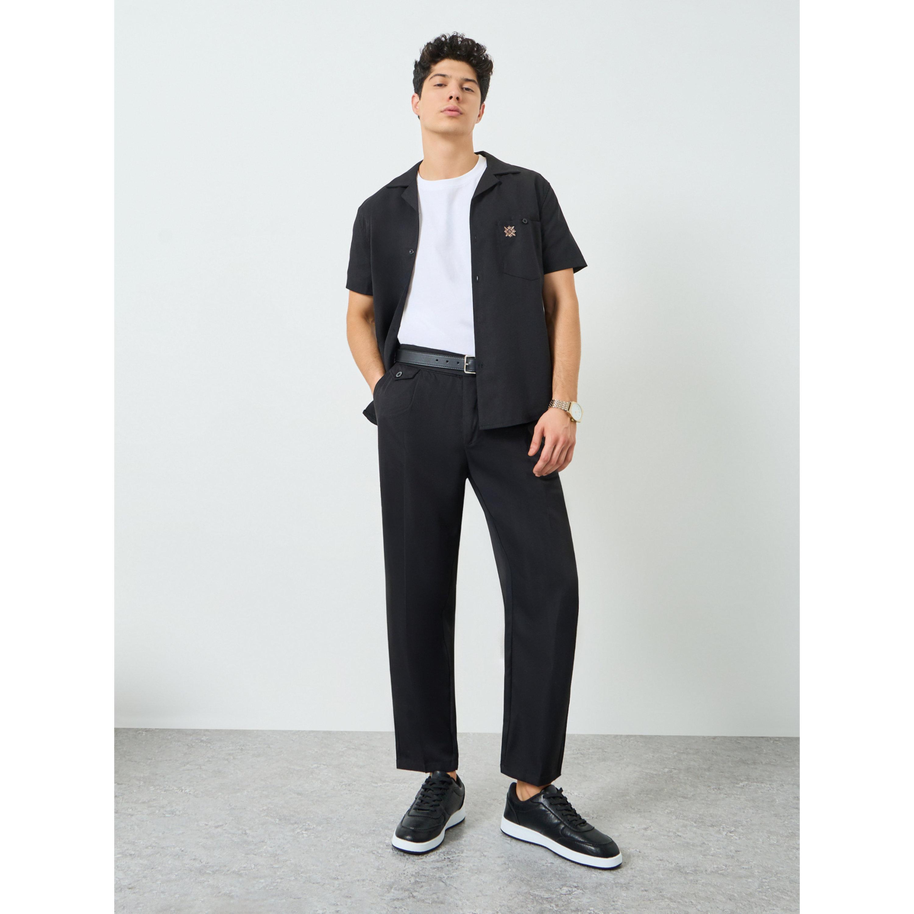 بنطال بأرجل مستقيمة وجيب مائل-men-clothing-bottoms-joggers-image-2