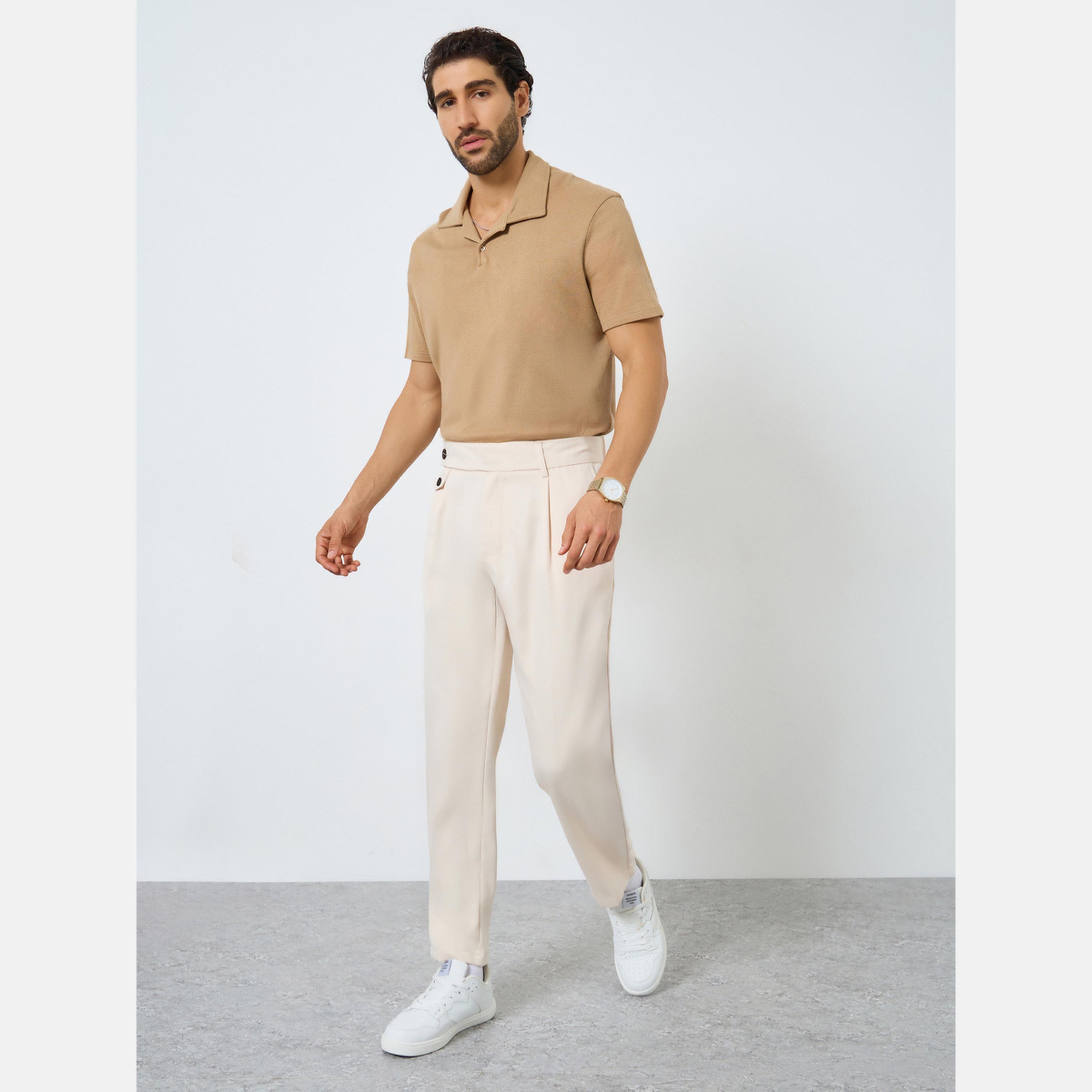 Take Two Men Pocket Pleated Detail Straight Leg Pants-men-clothing-bottoms-trousersandchinos-trousers-image-2