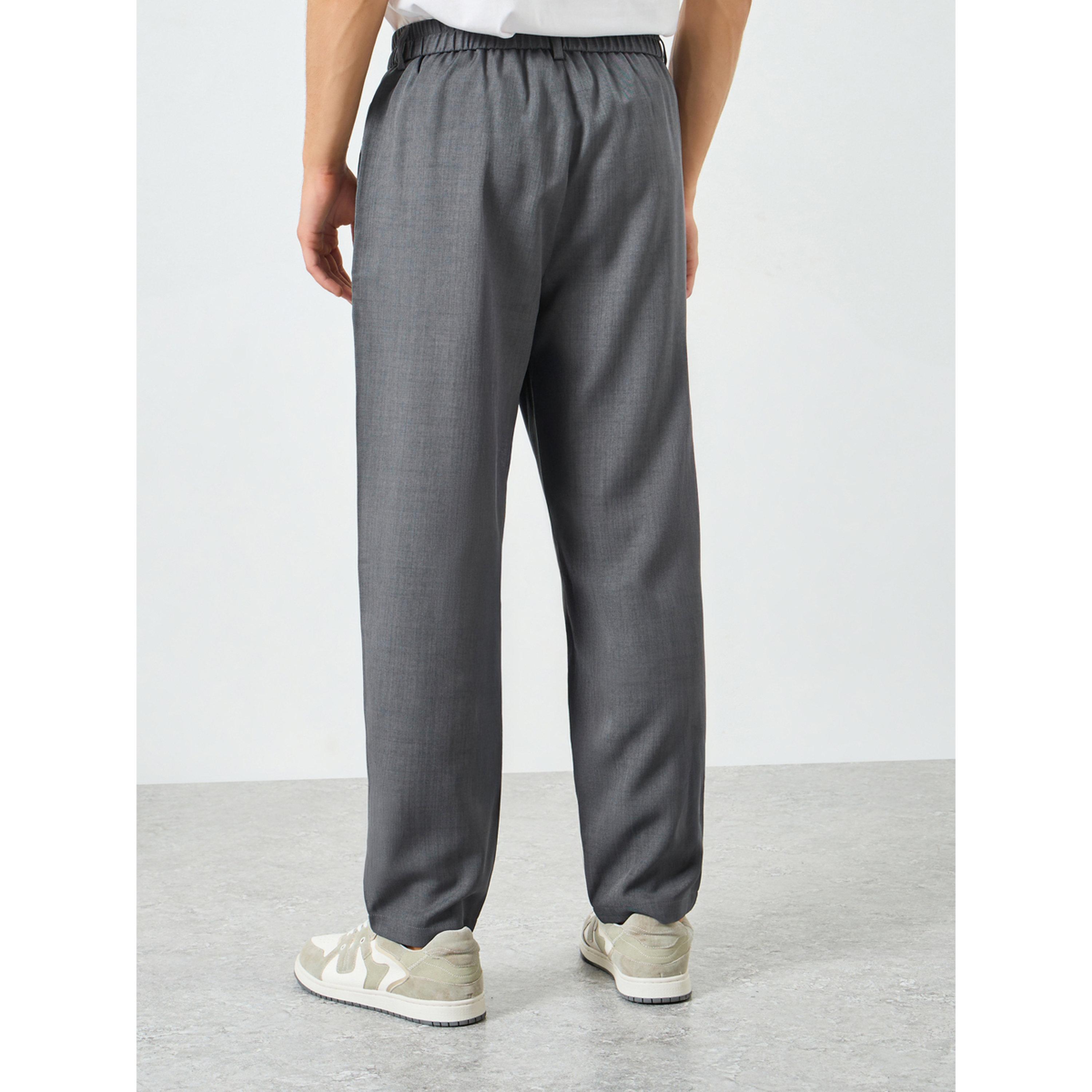 تيك تو × ستايلي - بنطال رجالي رمادي داكن بجيوب مائلة وساق مستقيمة-men-clothing-bottoms-joggers-image-4