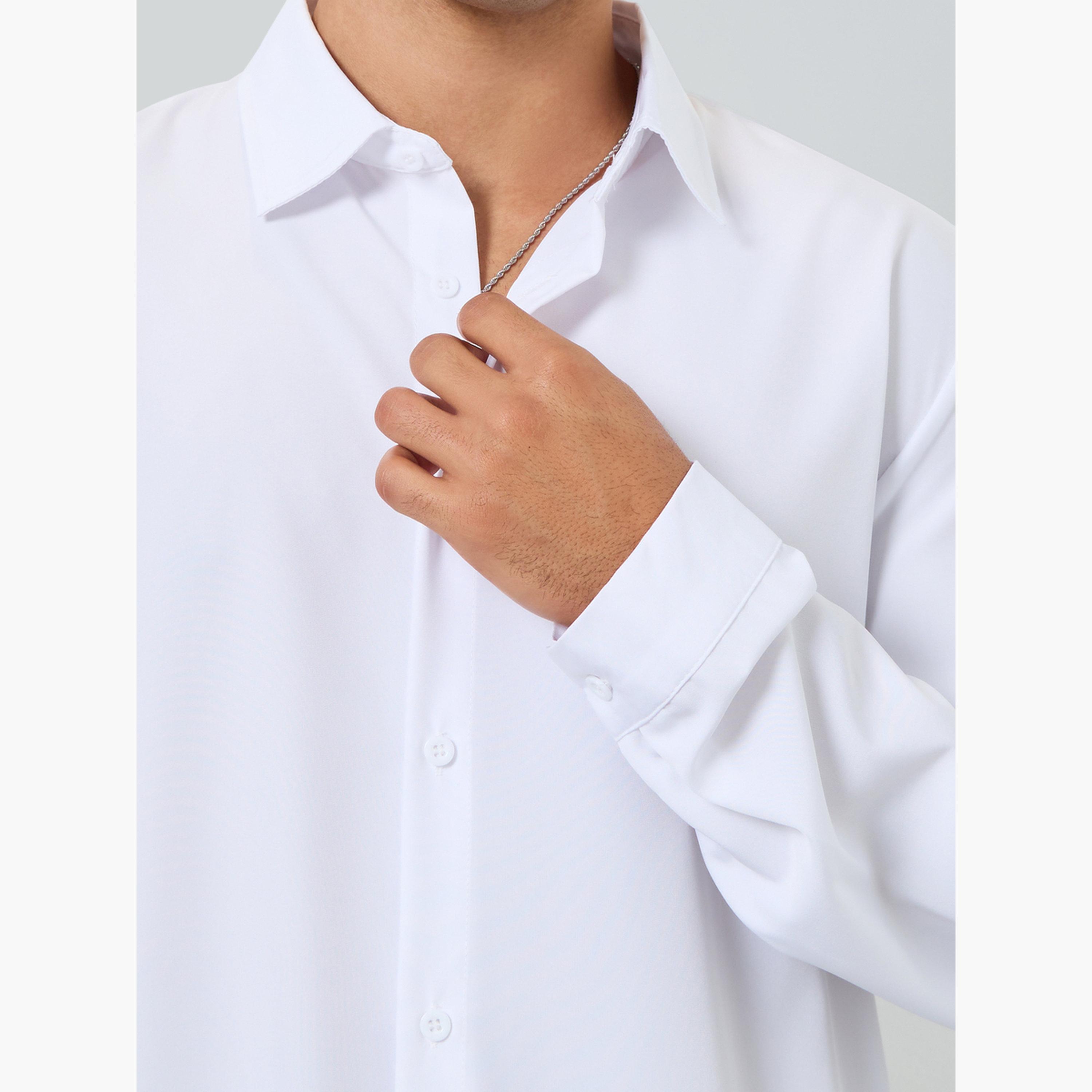 Take Two Men Solid Button Front Long Sleeve Shirt-men-clothing-shirts-image-4
