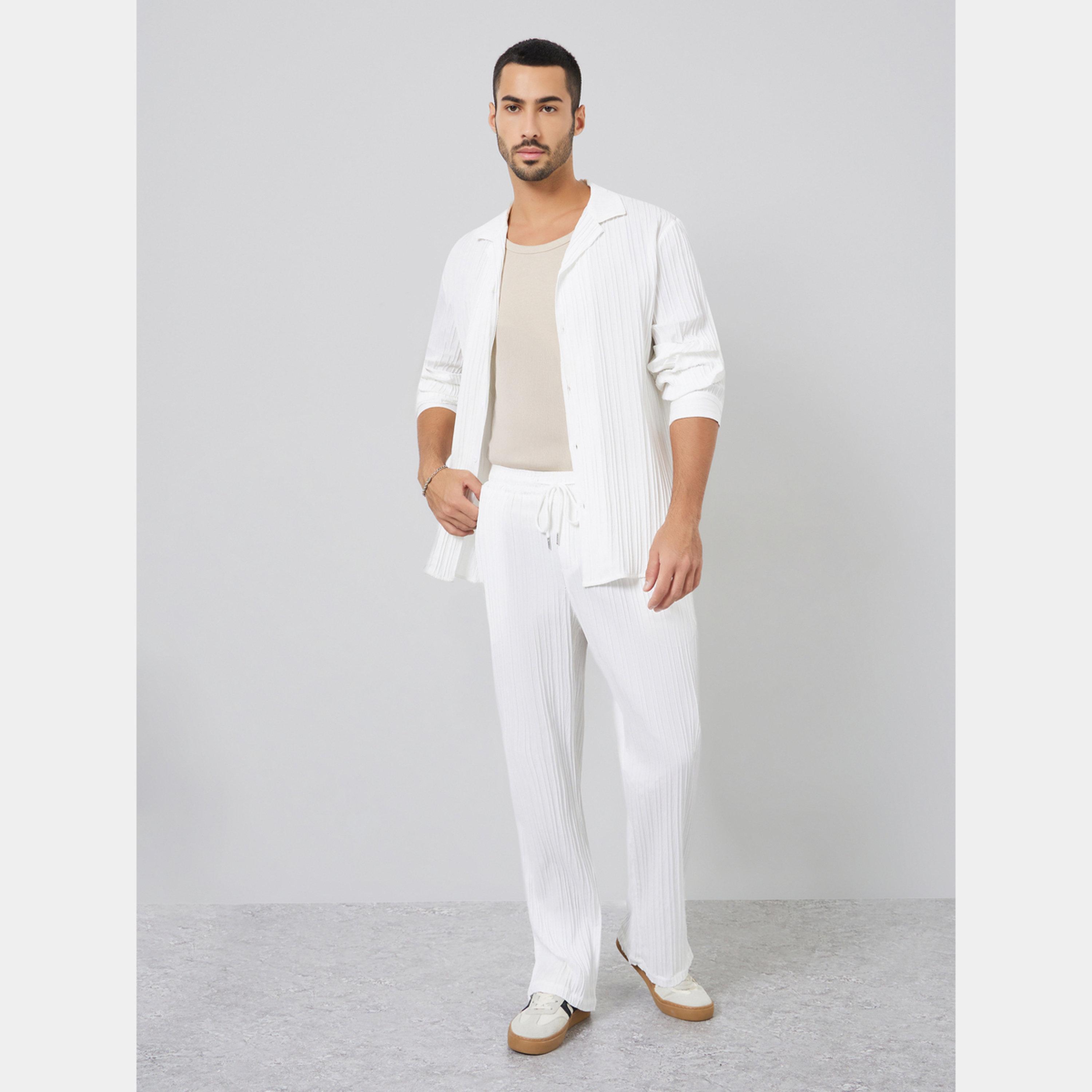 Take Two Men Textured Shirt and Pants Co-ords-men-clothing-coordsets-image-1