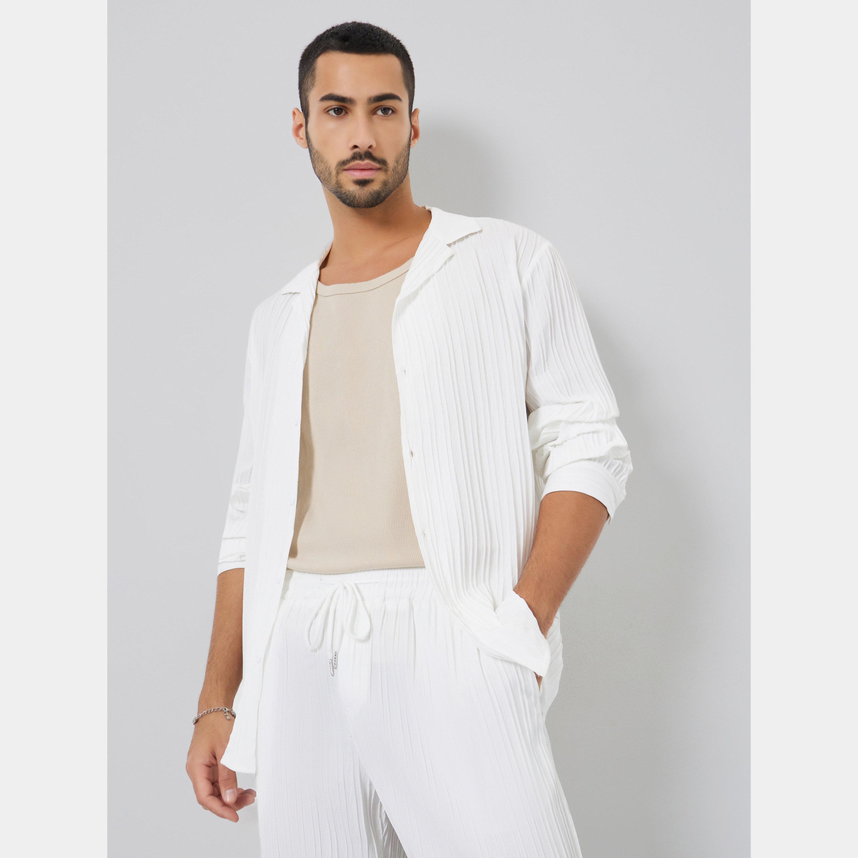 Take Two Men Textured Shirt and Pants Co-ords-men-clothing-coordsets-image-2