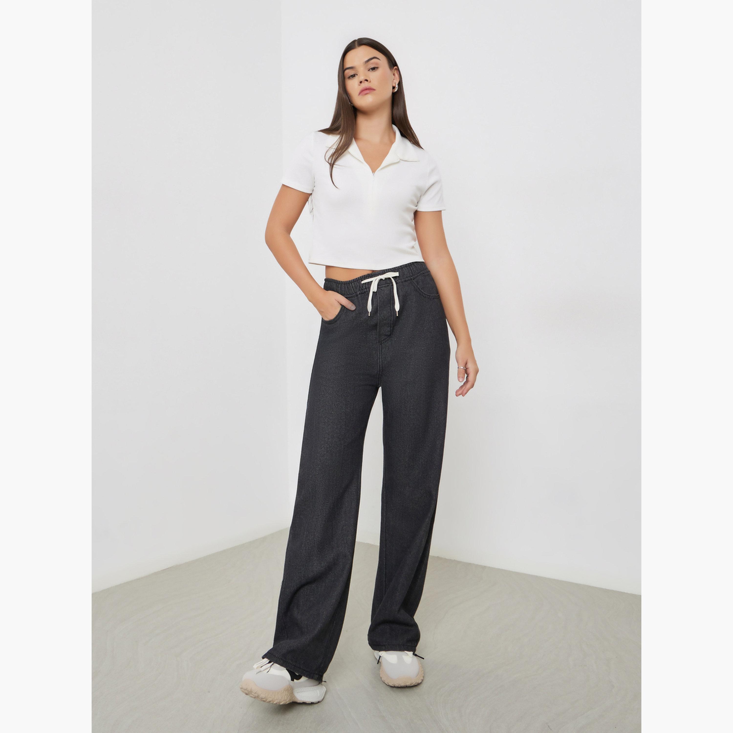 Styli Women Grey Wide Leg Jeans-women-clothing-bottoms-jeans-image-2