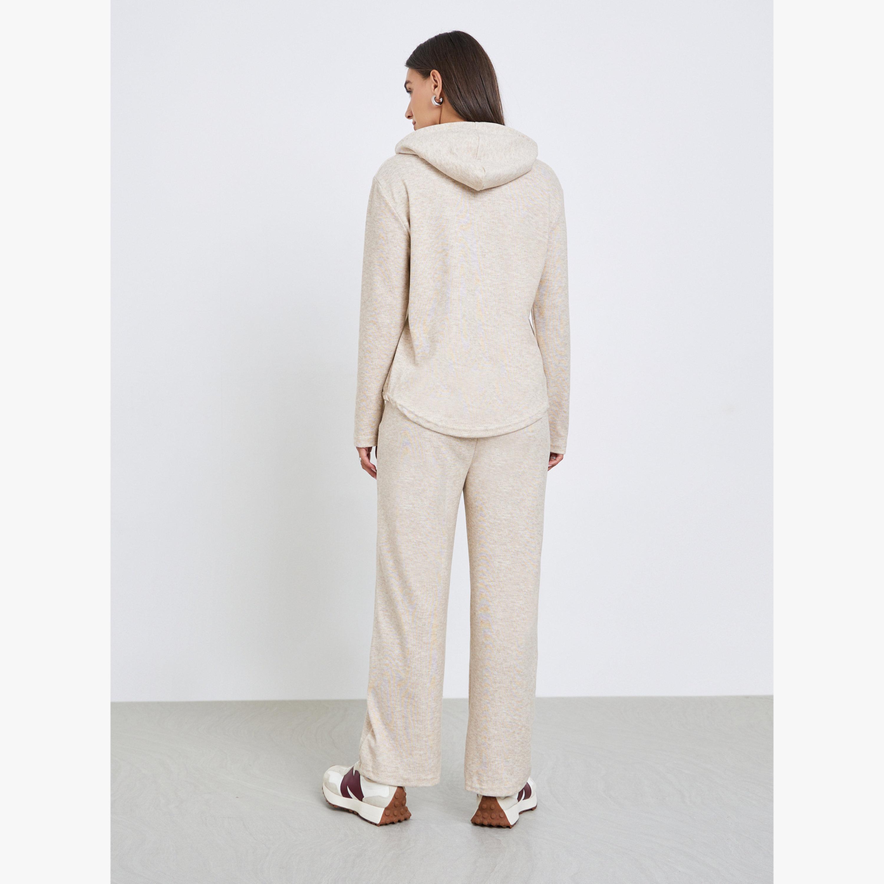 طقم منسق من بلوزة بقبعة وبنطال-women-clothing-coordsets-image-6