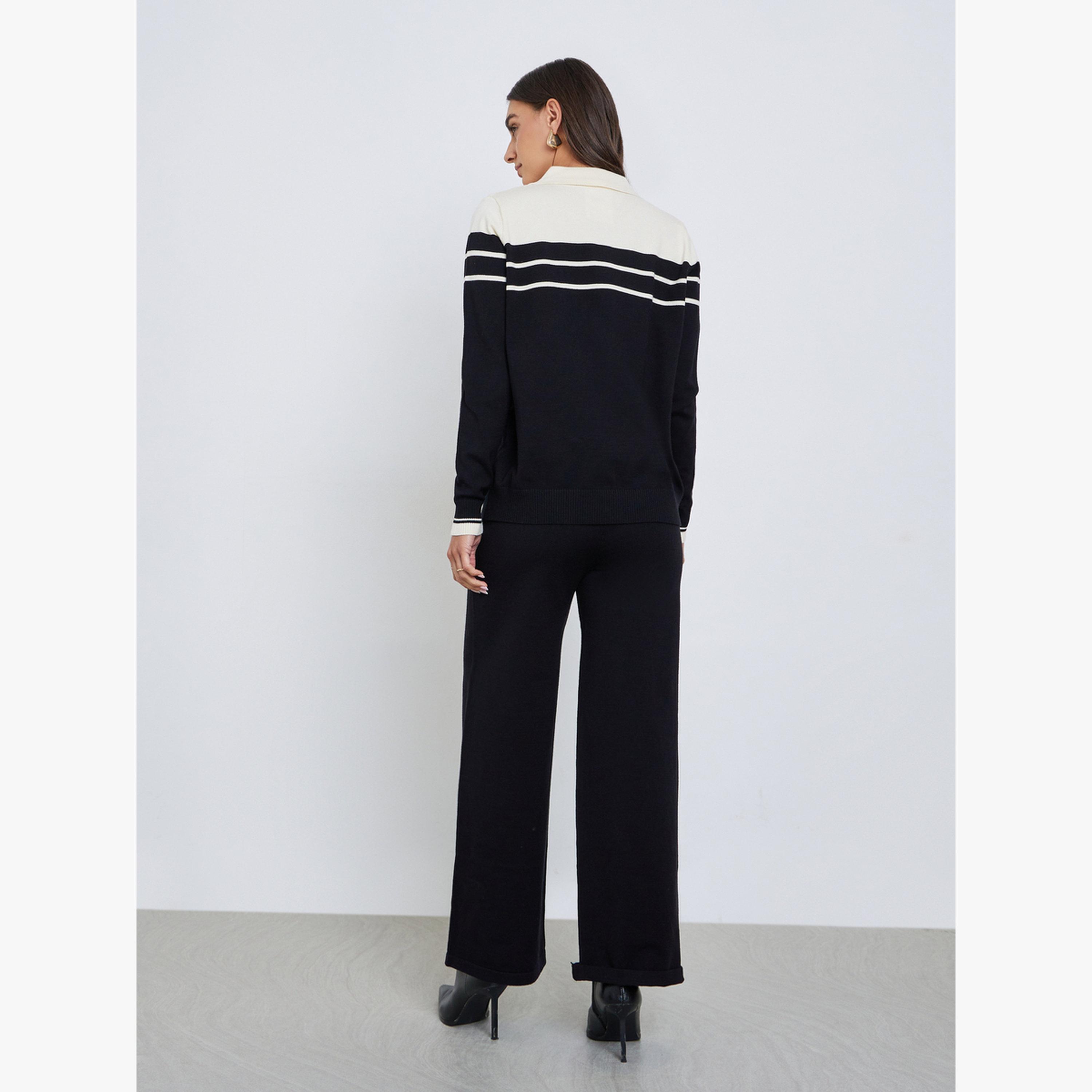 Styli Women Flat Knit Sweater and Pants Co-ords-women-clothing-coordsets-image-6