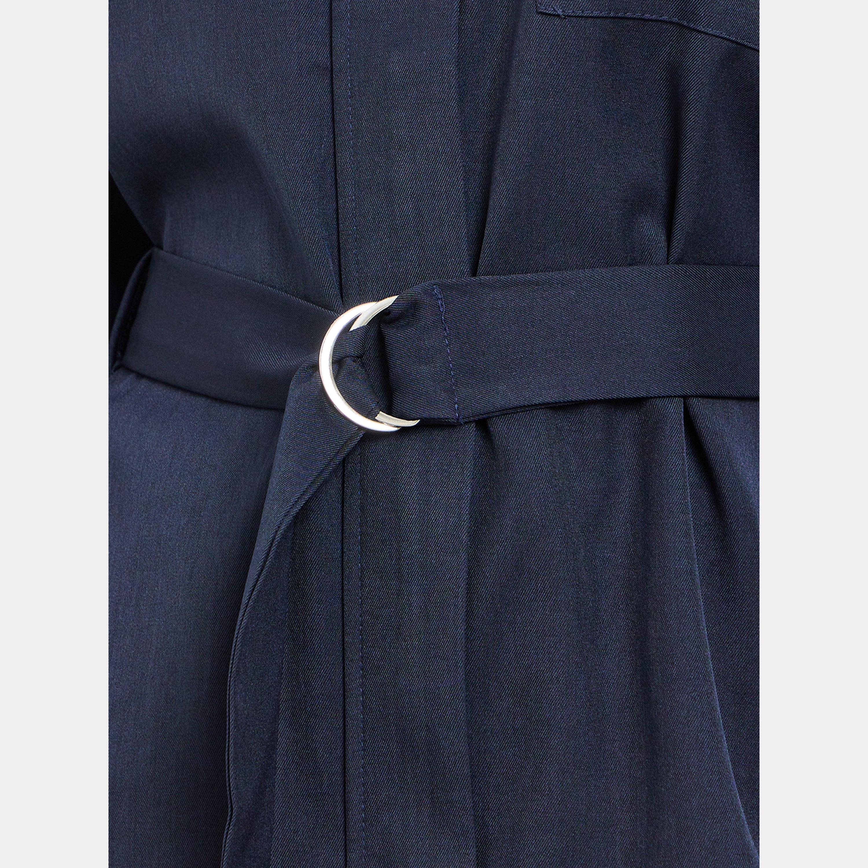 Styli Blue Belted Shirt and Wide Leg Pants Co-ords-women-clothing-coordsets-image-4