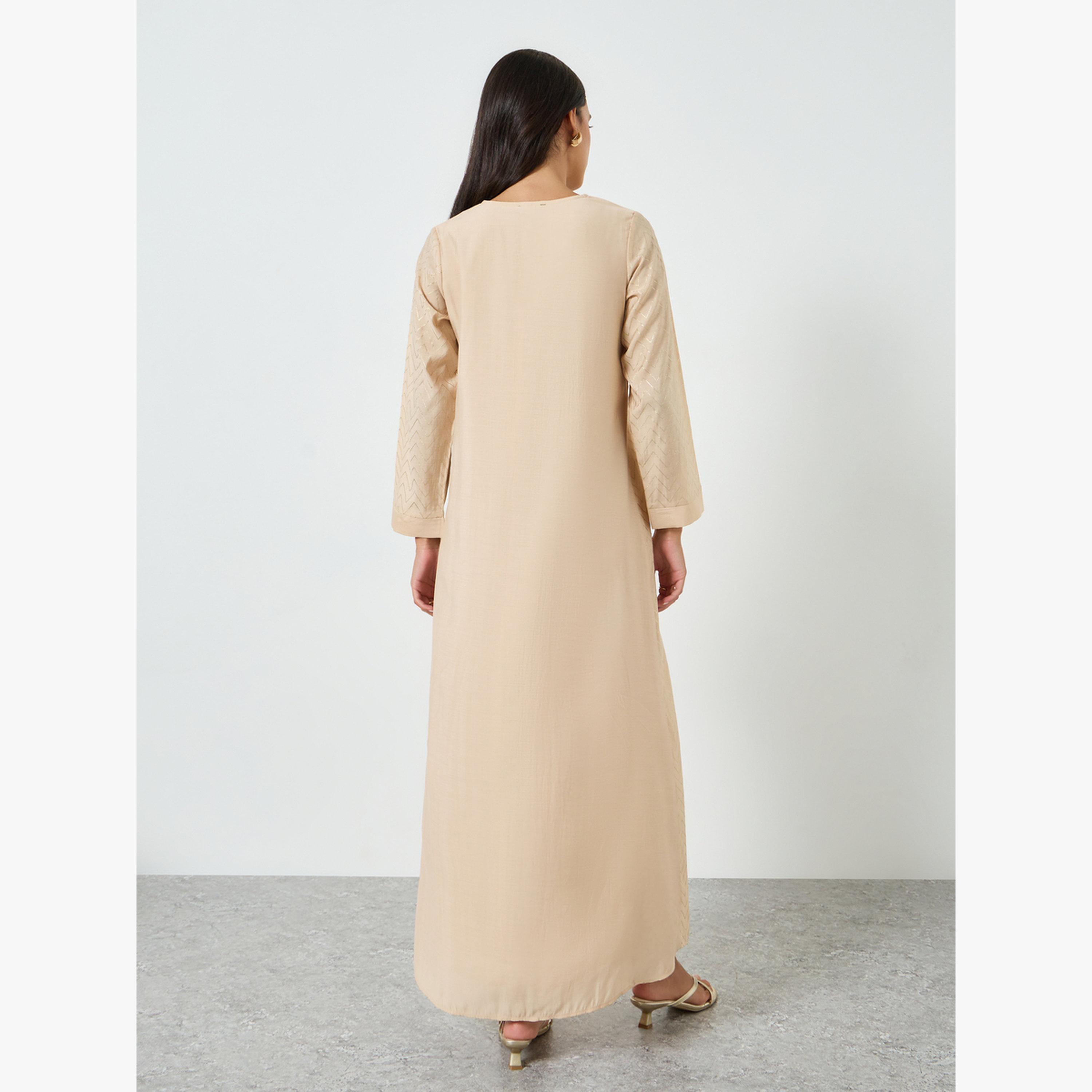 جلابية بطبعة فوييل متعرجة-women-arabicclothing-jalabiyas-image-5