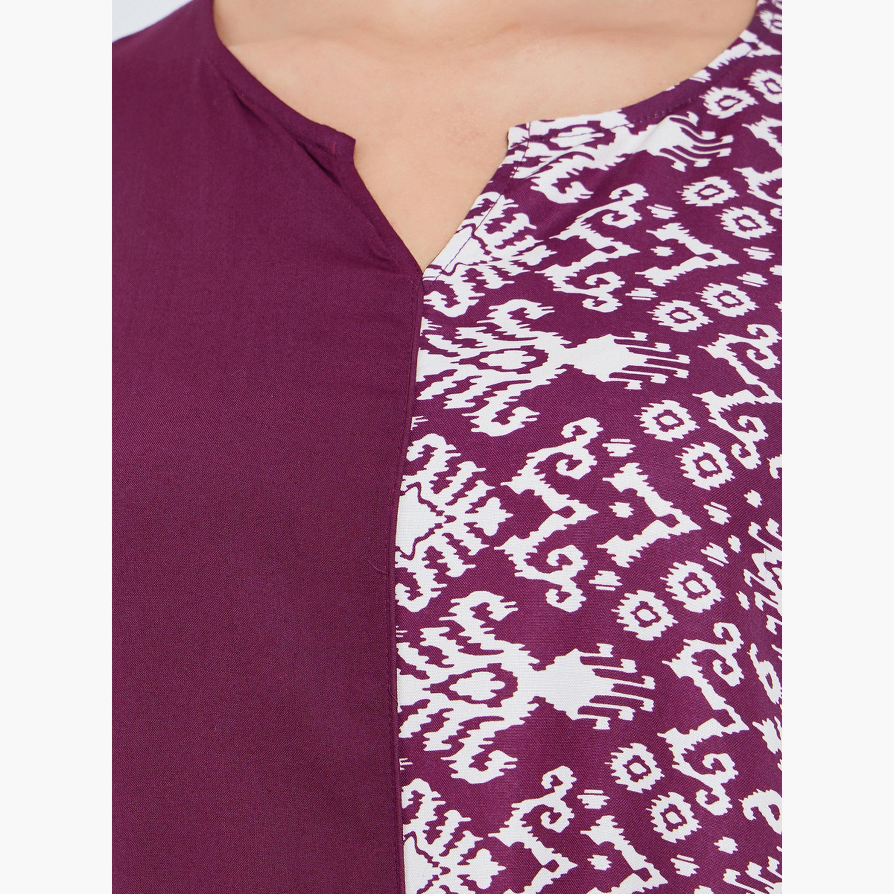 جلابية مطبوعة بحافة واسعة-women-arabicclothing-jalabiyas-image-3