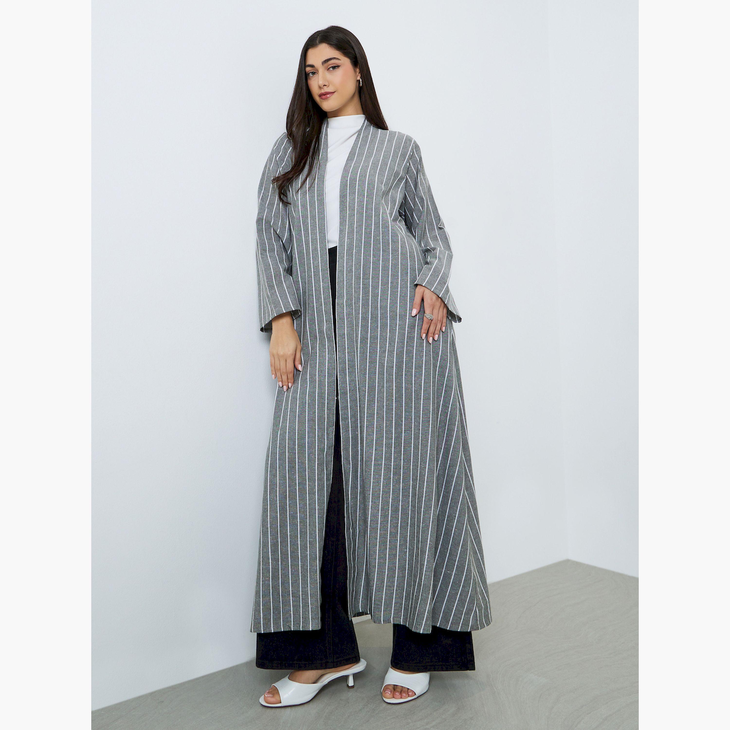 عباية كتان مخططة-women-arabicclothing-abayas-image-3