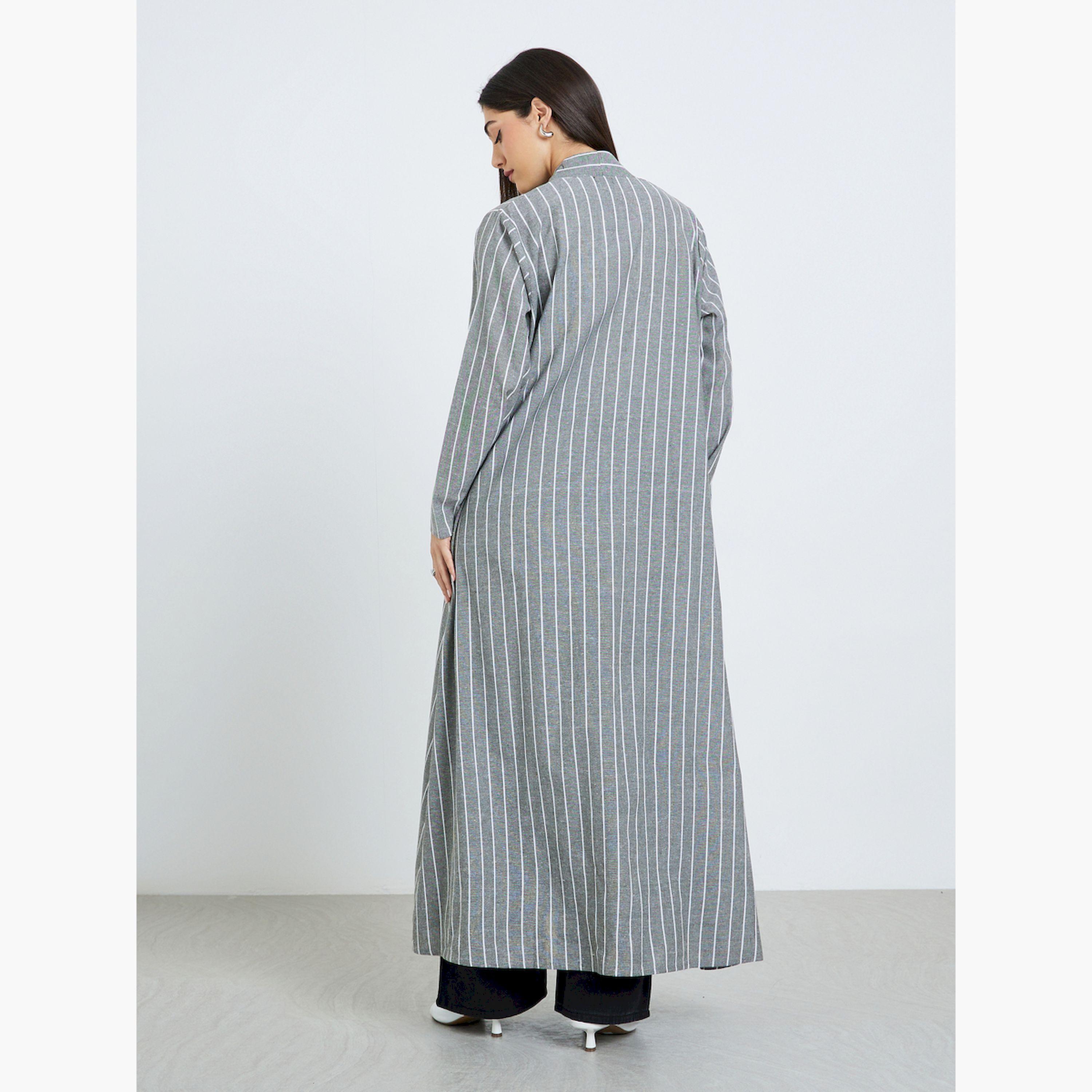 عباية كتان مخططة-women-arabicclothing-abayas-image-4