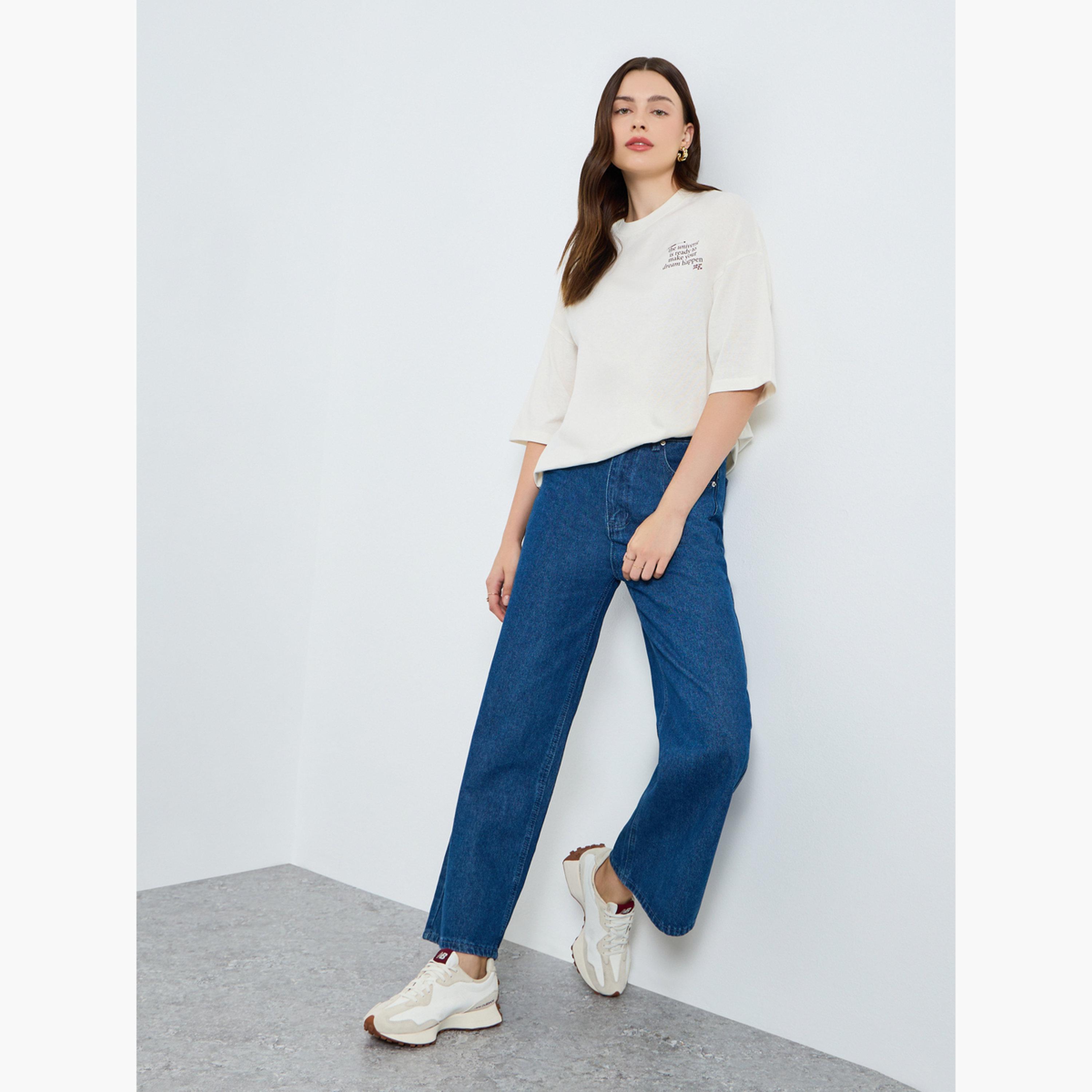 جينز بخصر عالي وأرجل واسعة-women-clothing-bottoms-jeans-image-2