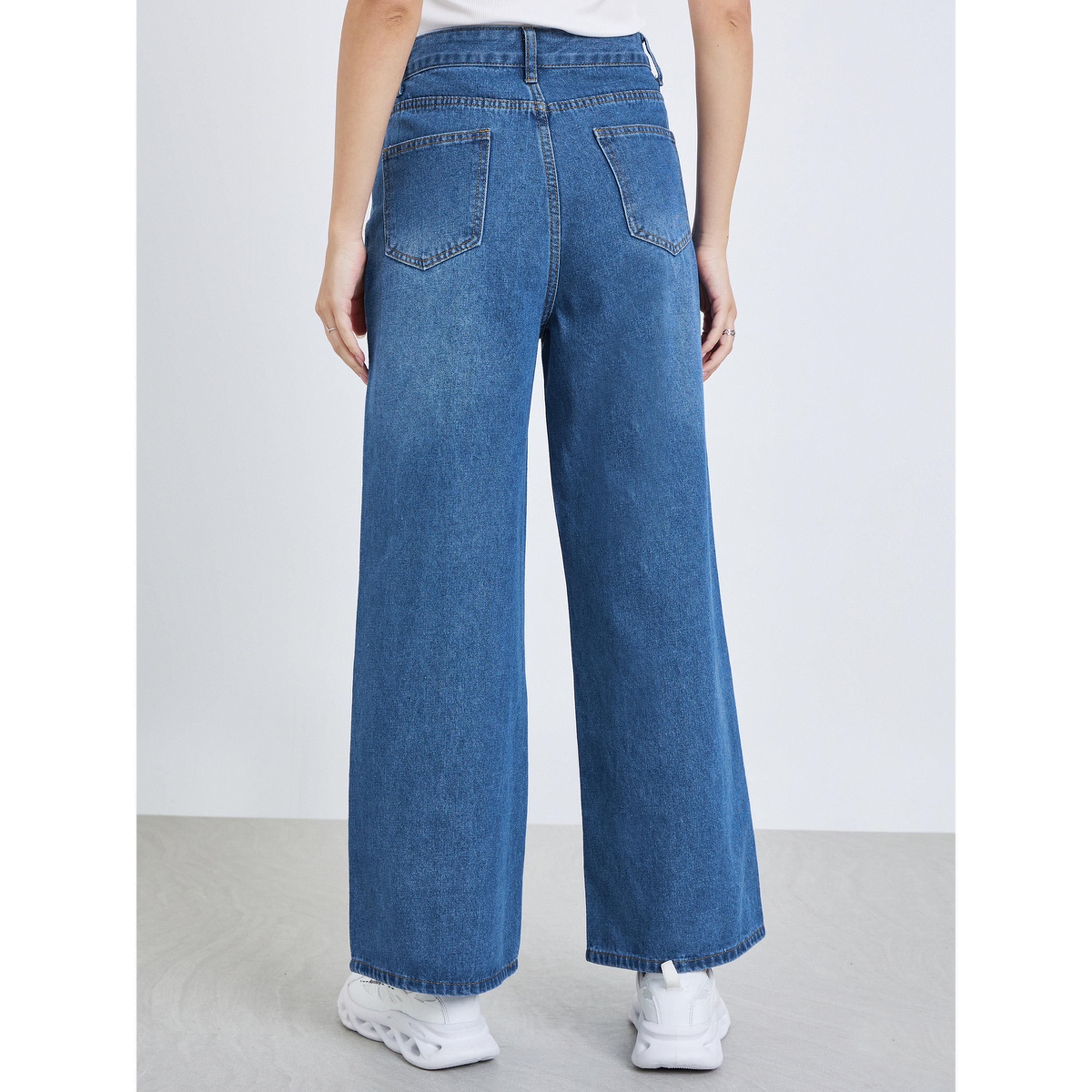 جينز بخصر عالي وأرجل واسعة-women-clothing-bottoms-jeans-image-4