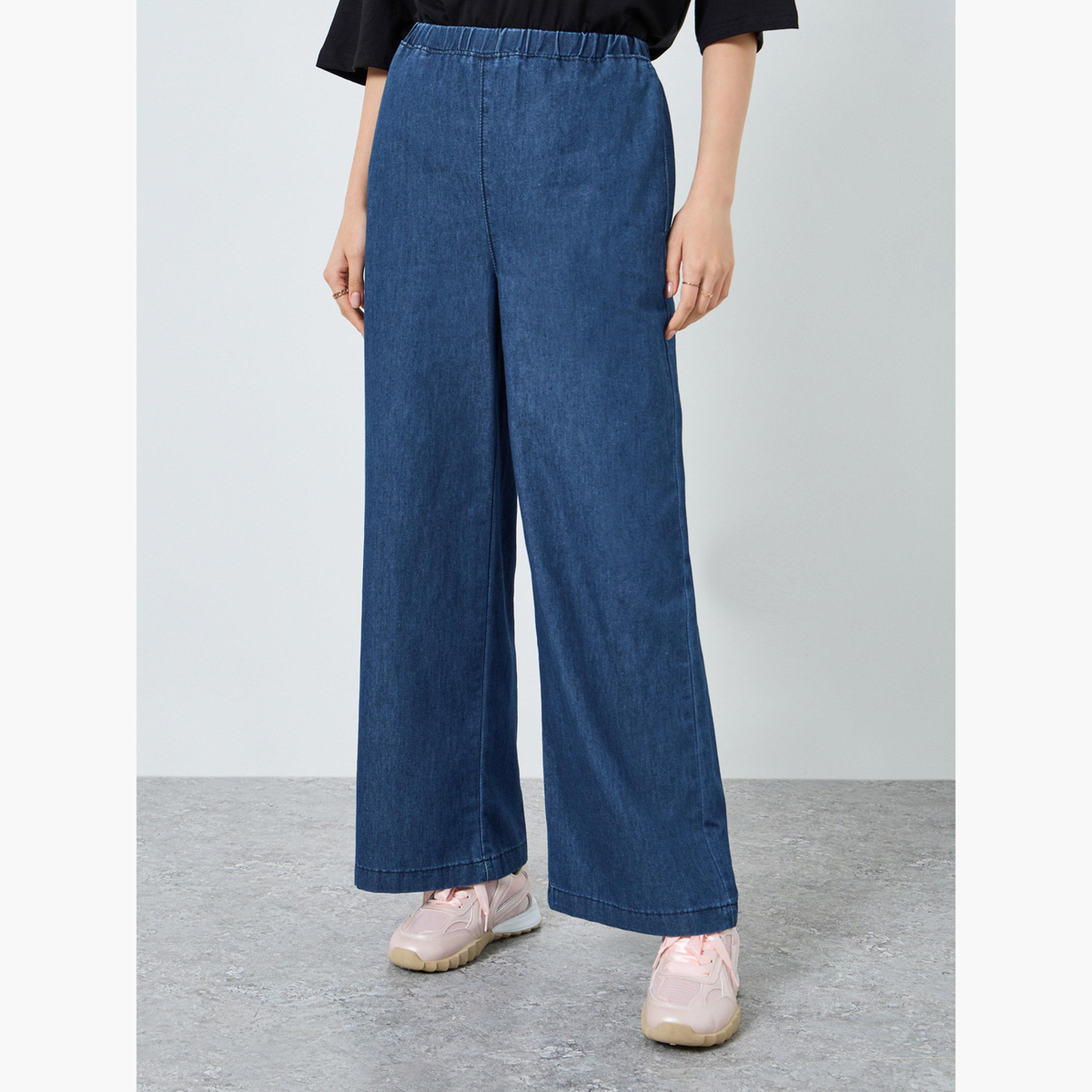 جينز بأرجل مستقيمة وقصة منسدلة-women-clothing-bottoms-jeans-image-1