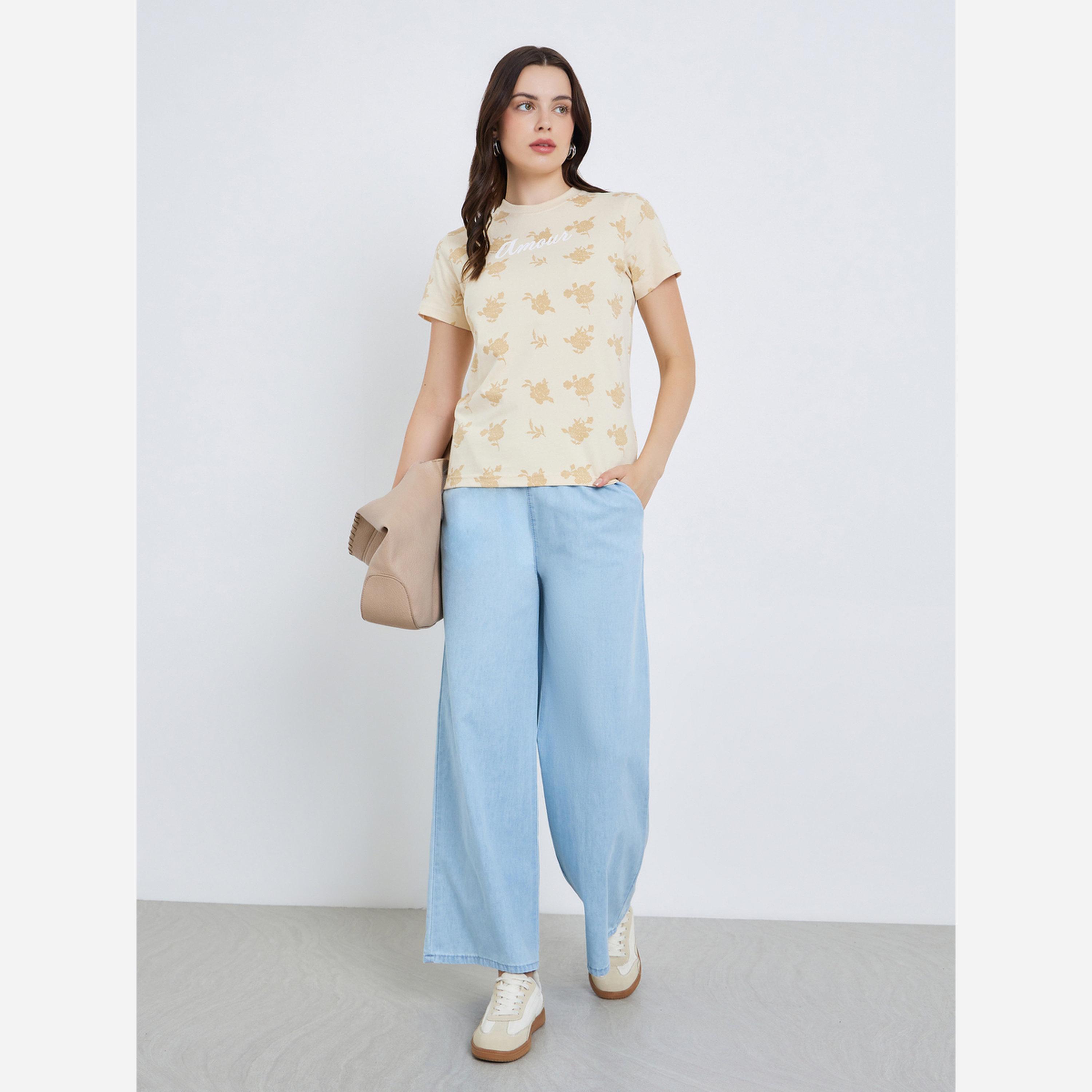 ستايلي - بنطال جينز نسائي واسع الساقين بخصر عالٍ-women-clothing-bottoms-jeans-image-2