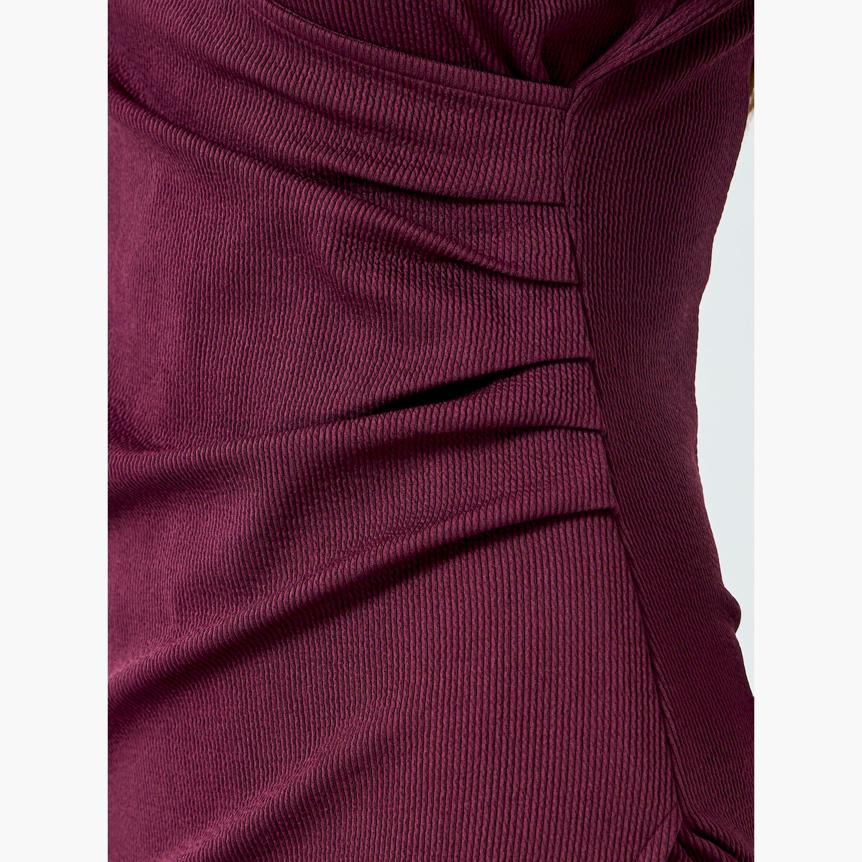 فستان ميدي بديكون بتفاصيل مضلعة-women-clothing-dresses-image-3