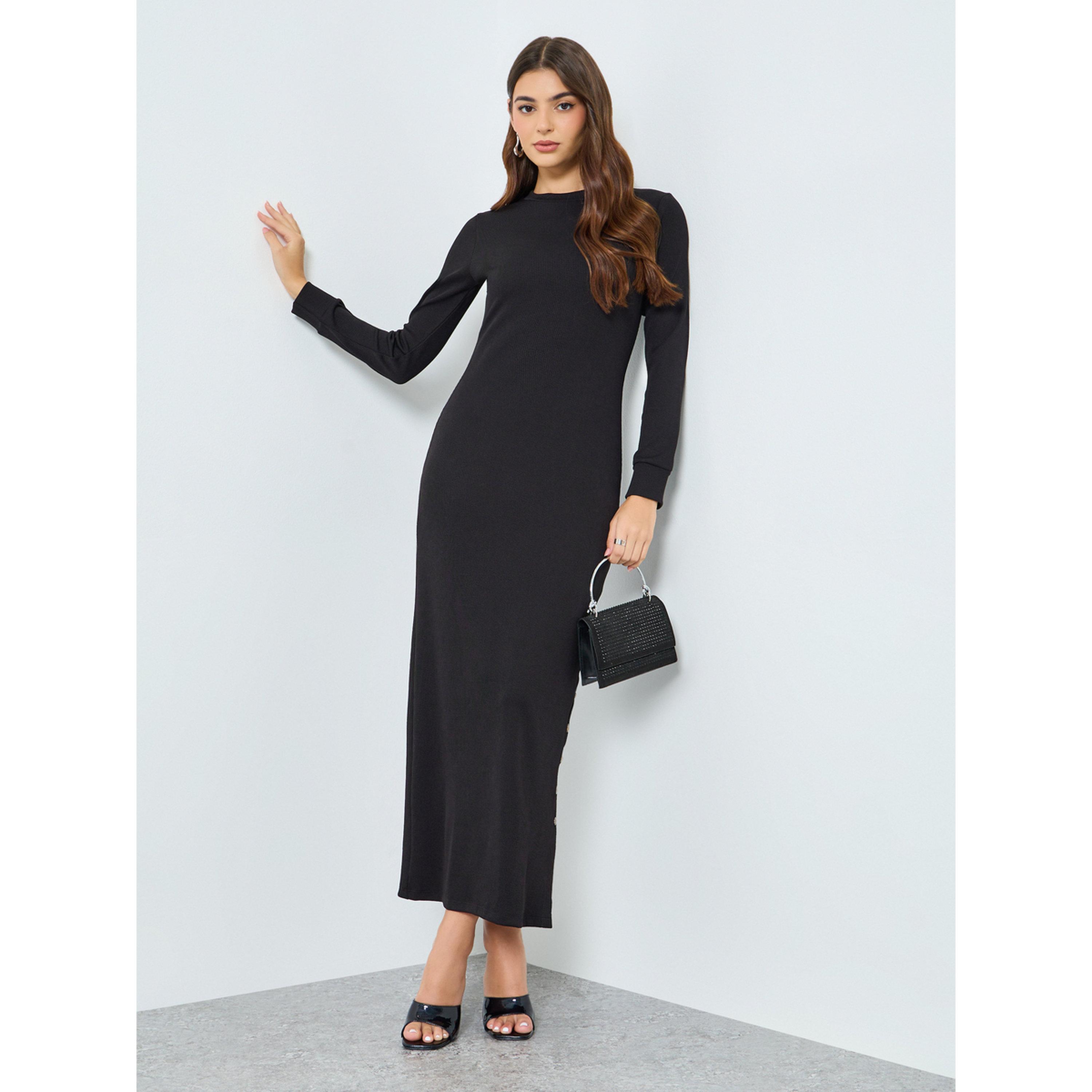 فستان طويل ضيق بأكمام طويلة-women-clothing-dresses-image-1