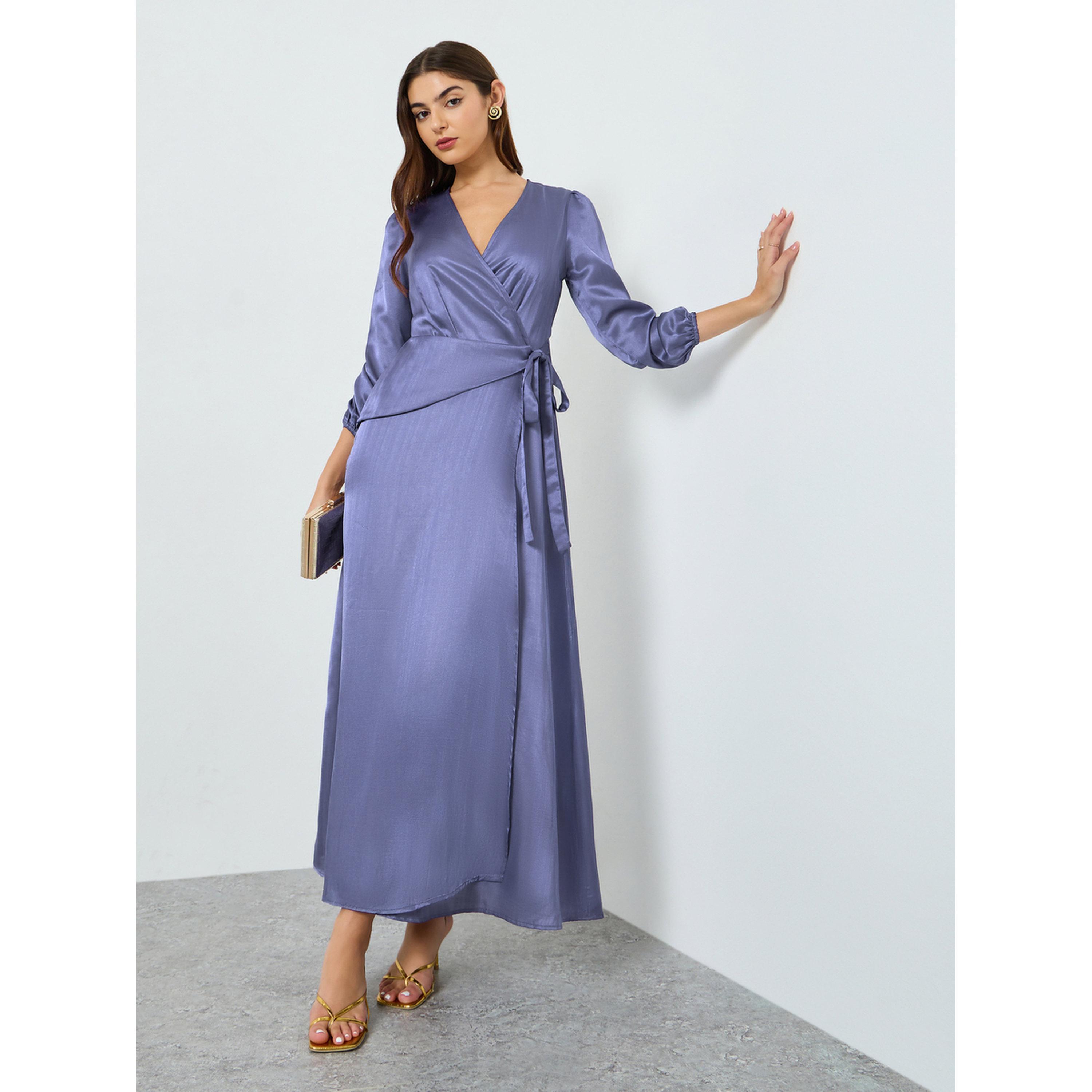 Styli Women Purple Wrap Maxi Dress-women-clothing-dresses-image-1
