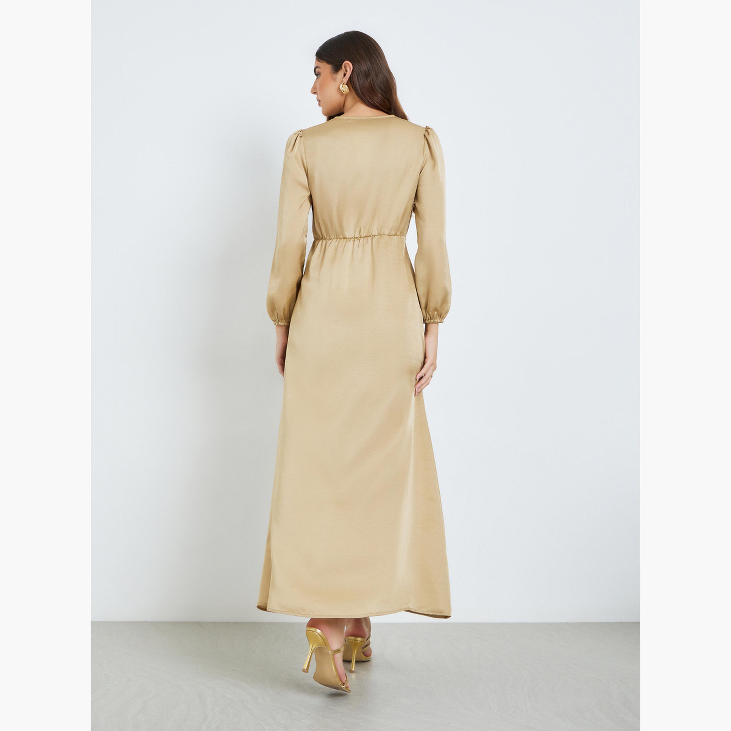 فستان طويل بنمط لف-women-clothing-dresses-image-3