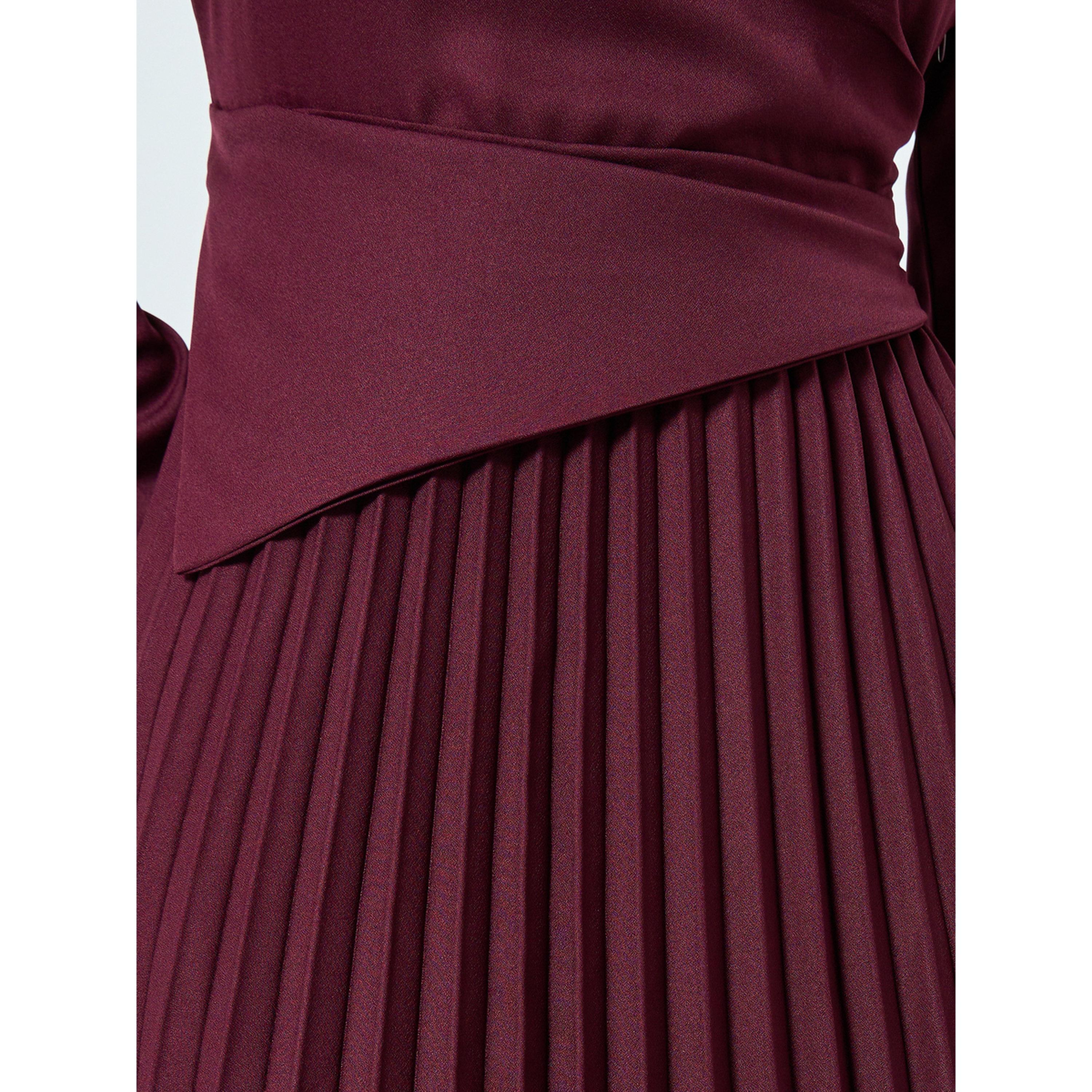 فستان ميدي مزين بكسرات-women-clothing-dresses-image-5