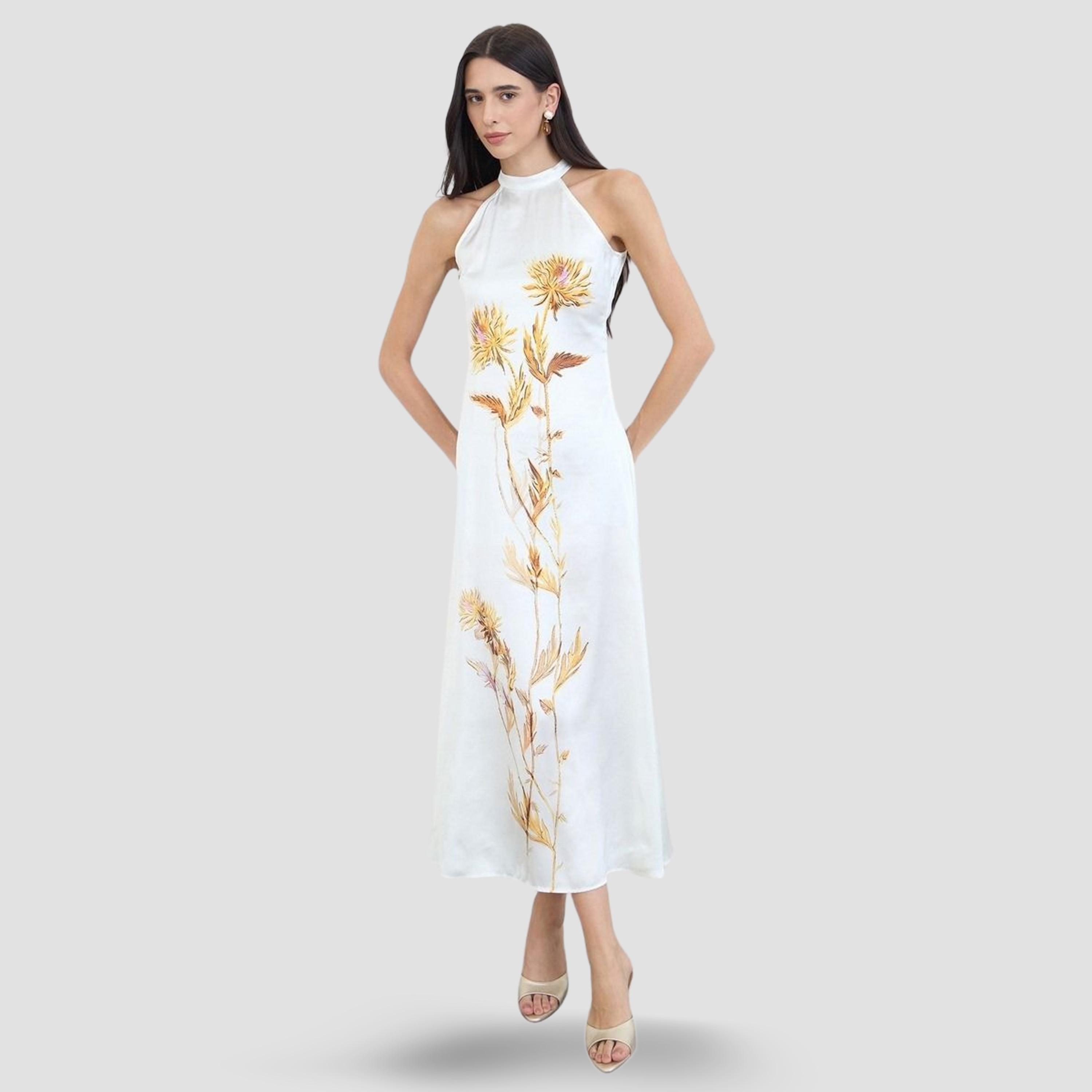 Styli White Halter Neck Floral Maxi Dress-women-clothing-dresses-image-2