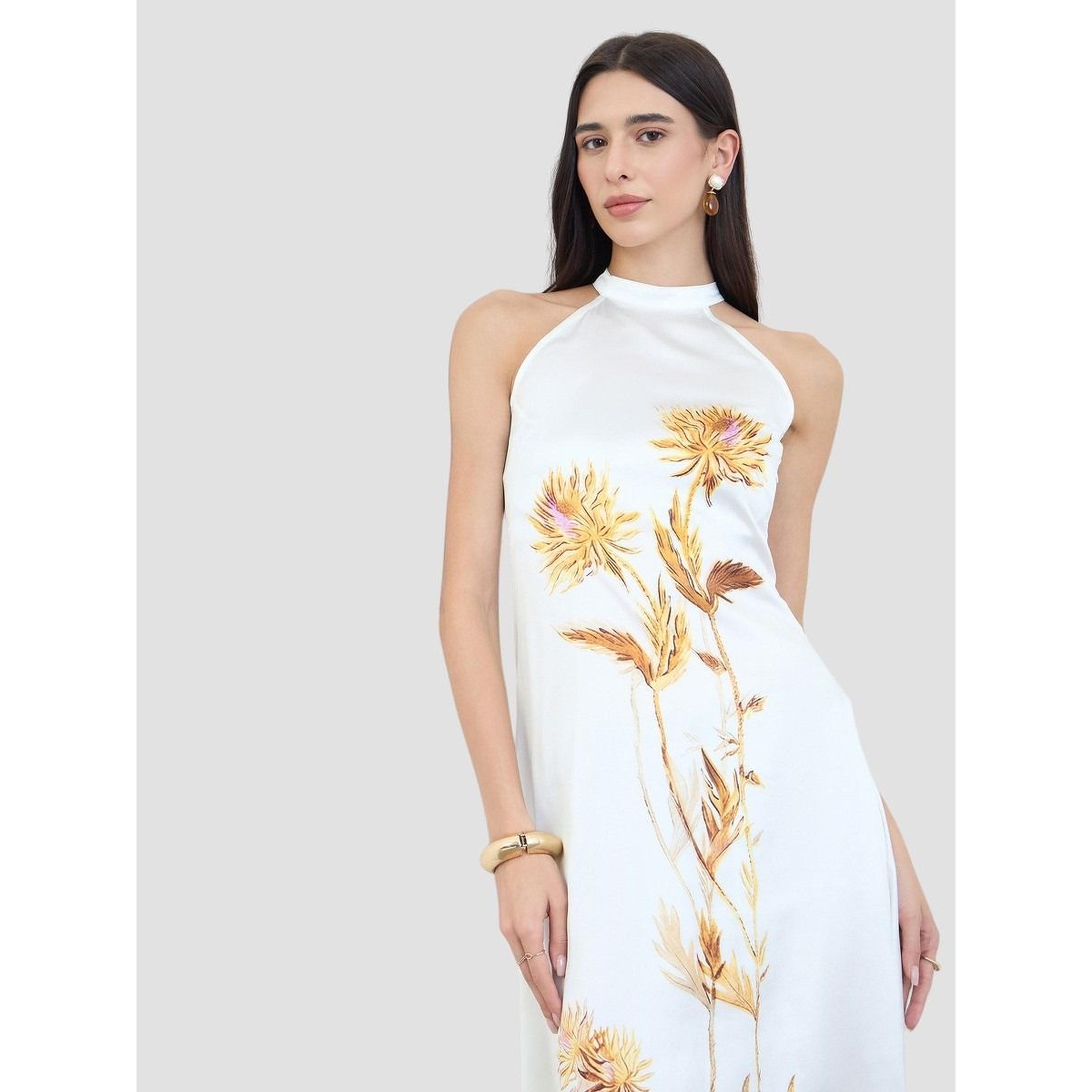 Styli White Halter Neck Floral Maxi Dress-women-clothing-dresses-image-3