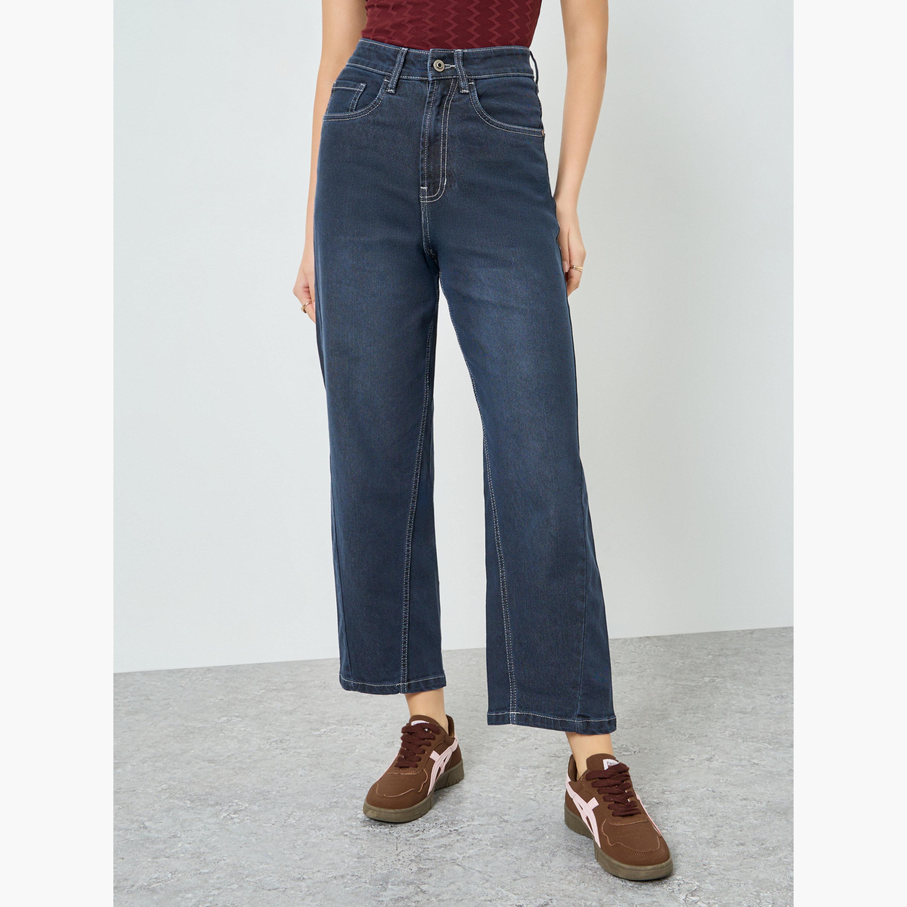 Styli Women Grey Relaxed Fit Jeans-women-clothing-bottoms-jeans-image-1