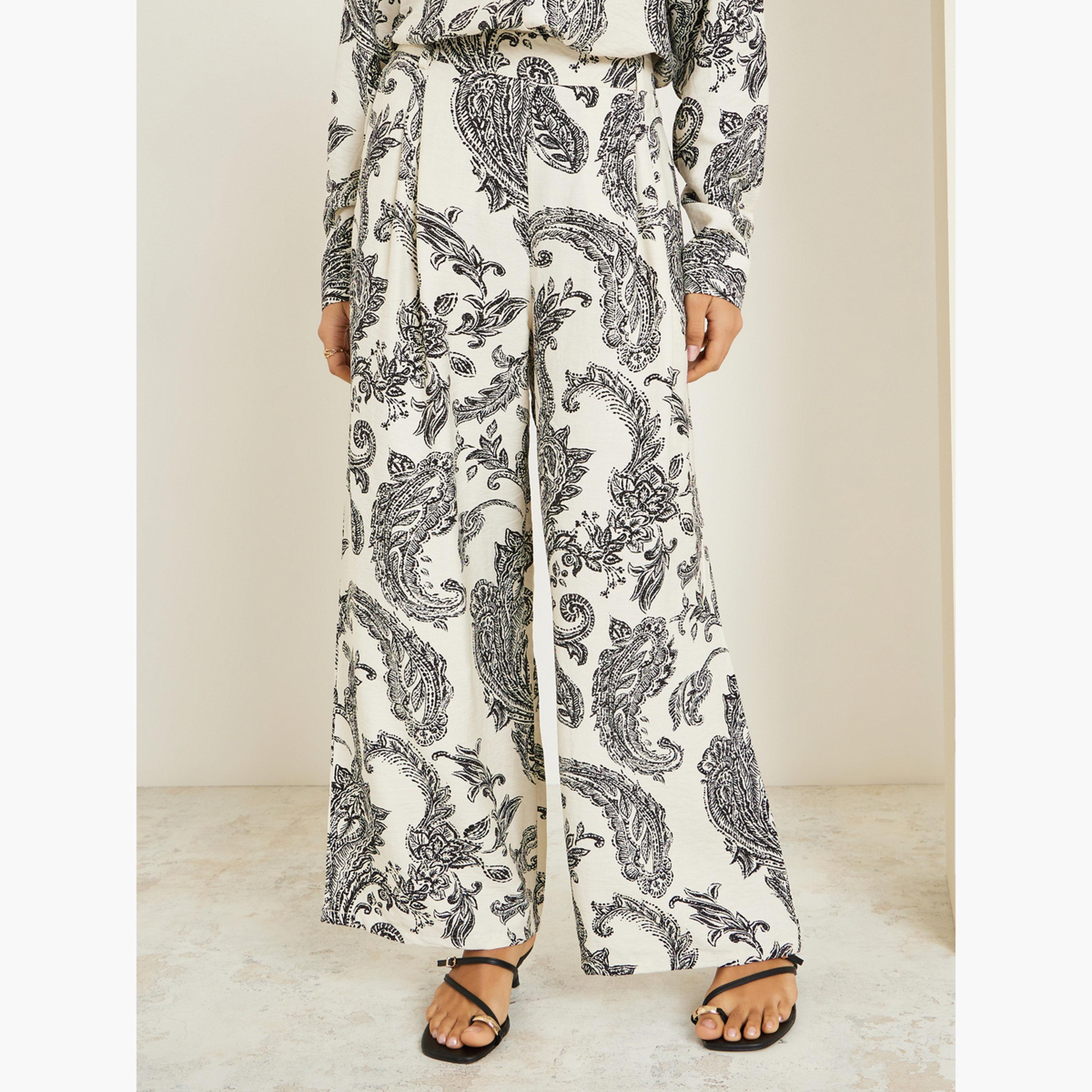 Styli Women Printed Buttoned Shirt and Pants Co-Ords-women-clothing-coordsets-image-3