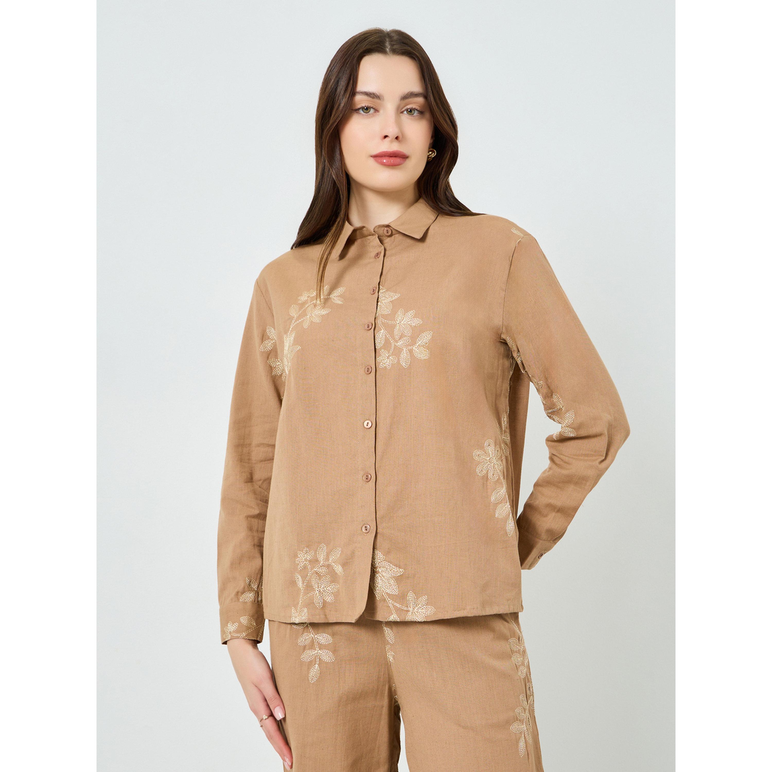 Styli Women Embroidered Shirt and Pants Co-Ords-women-clothing-coordsets-image-3