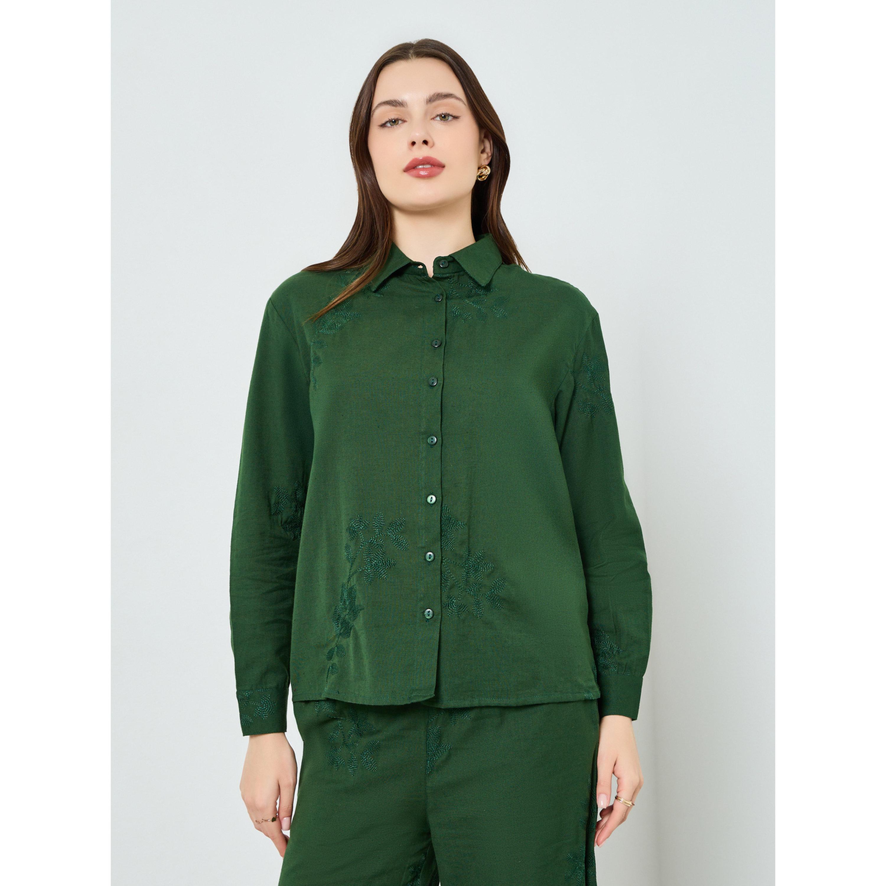 Styli Women Embroidered Shirt and Pants Co-Ords-women-clothing-coordsets-image-2