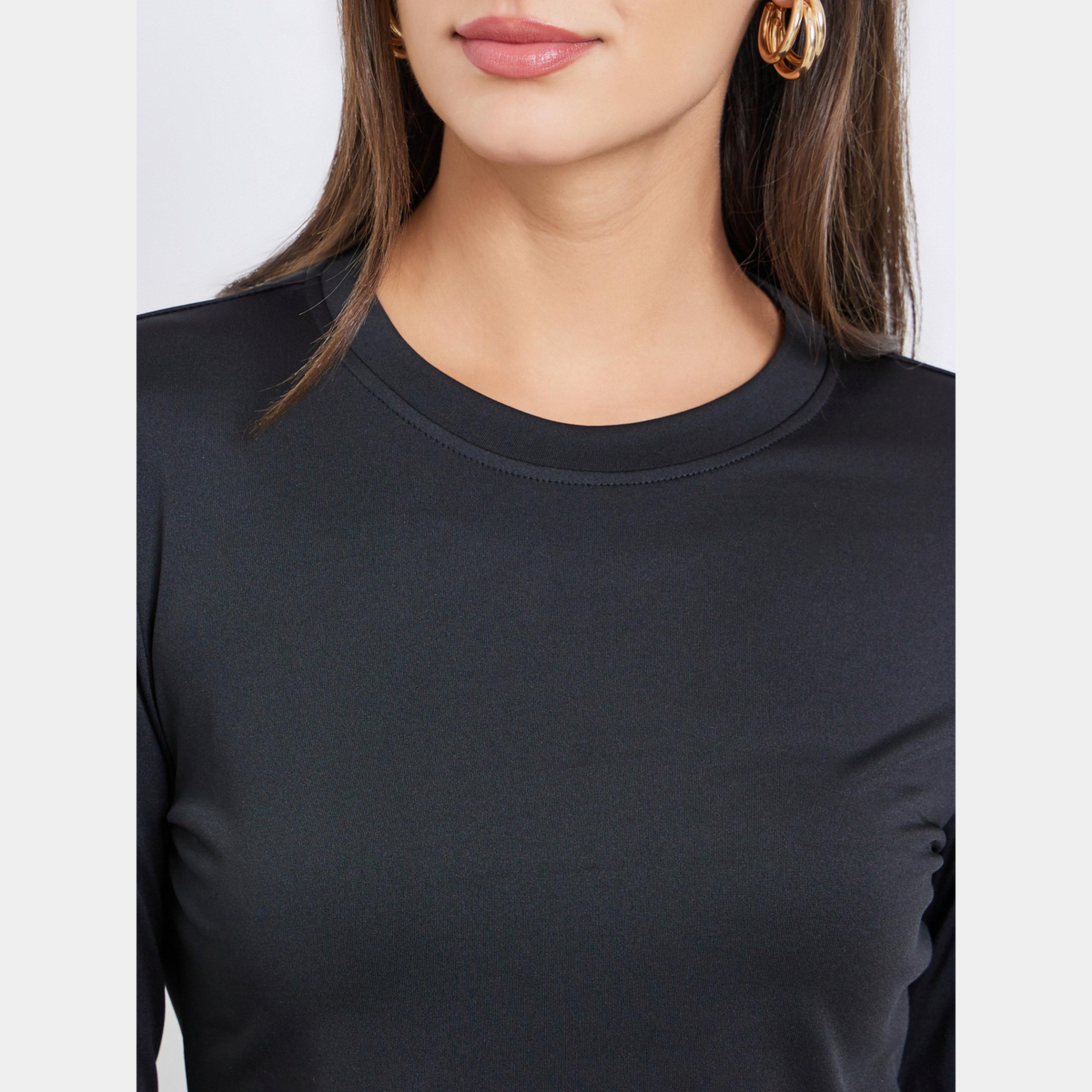 Styli Black Fitted T-Shirt and Leggings Co-ords-women-clothing-coordsets-image-4