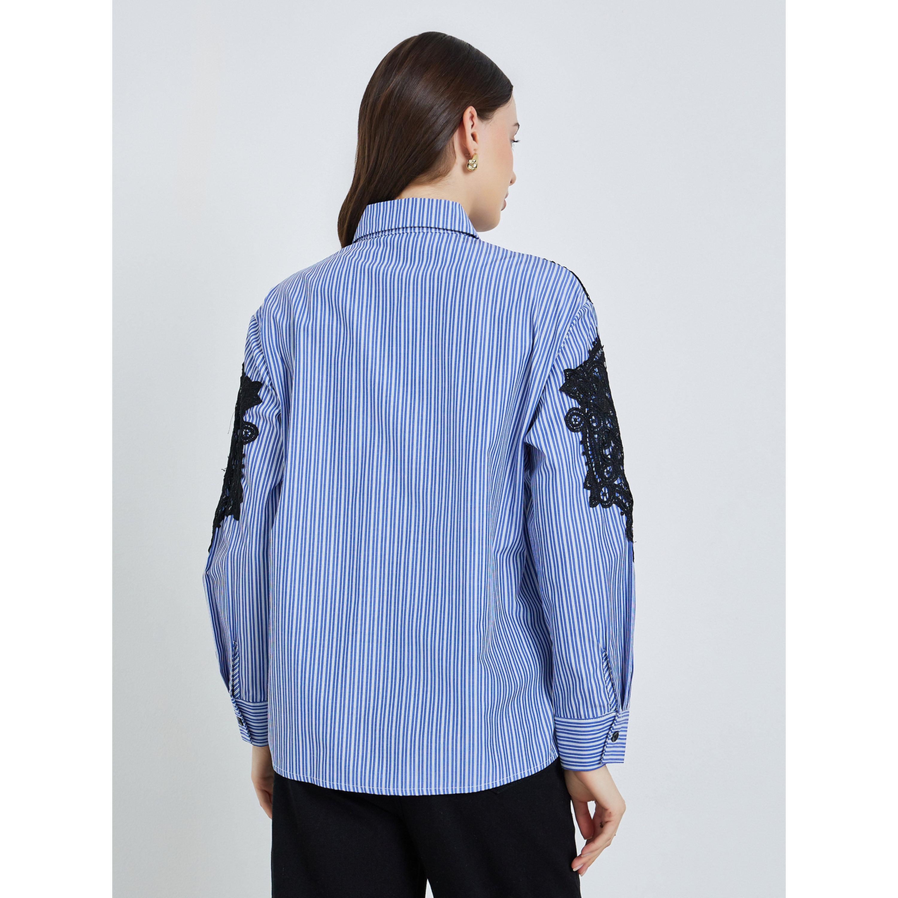 بلوزة مخطط بتفاصيل دانتيل-women-clothing-shirtsandblouses-shirts-image-4