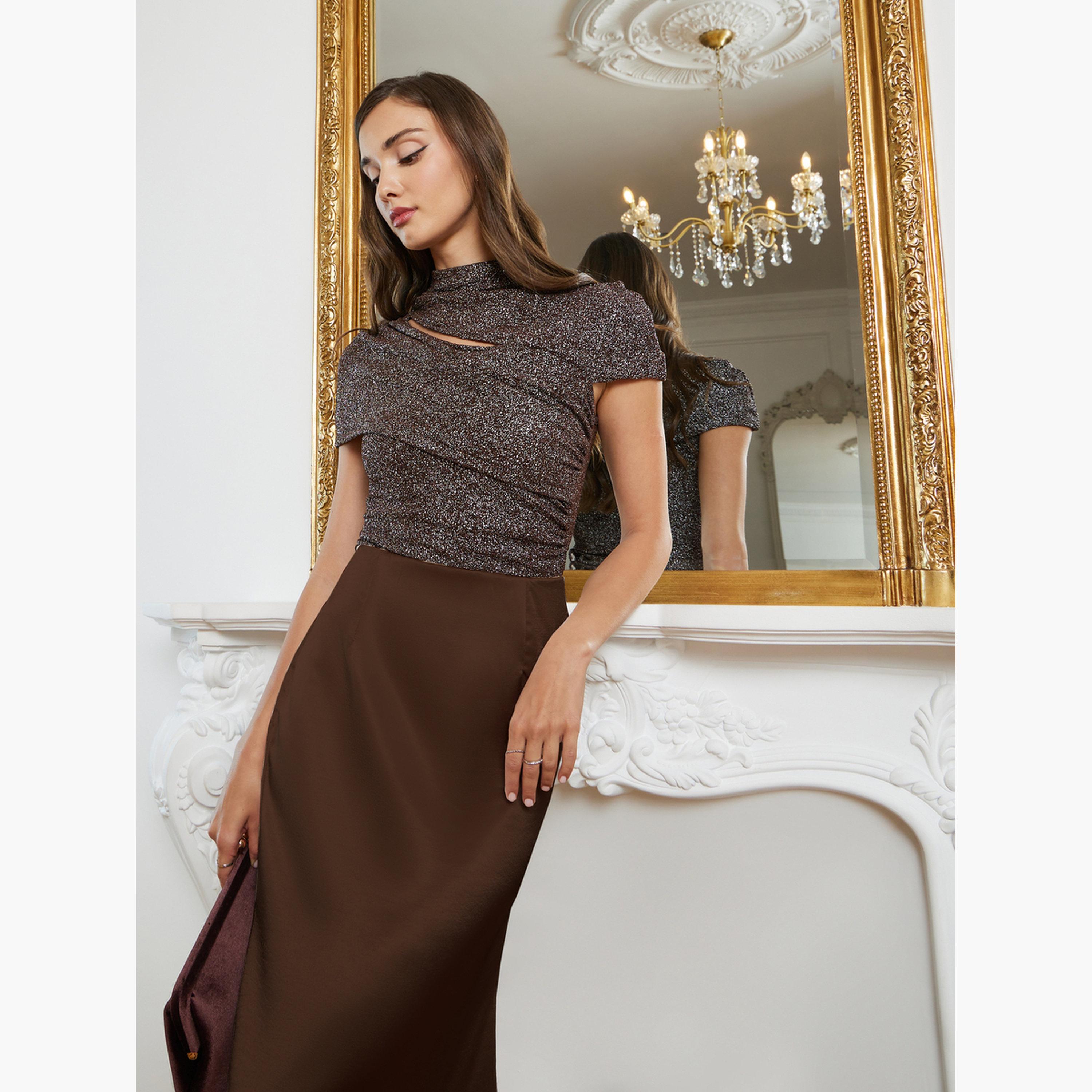 بلوزة براقة بتفاصيل محبوكة-women-clothing-shirtsandblouses-blouses-image-3