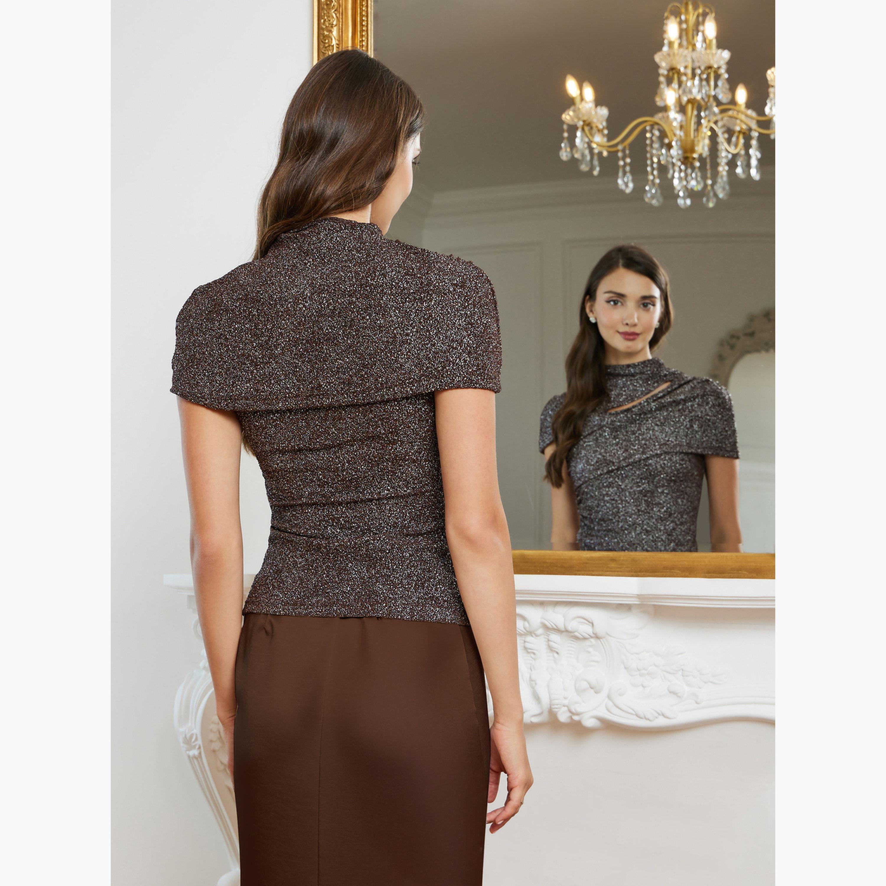 بلوزة براقة بتفاصيل محبوكة-women-clothing-shirtsandblouses-blouses-image-5
